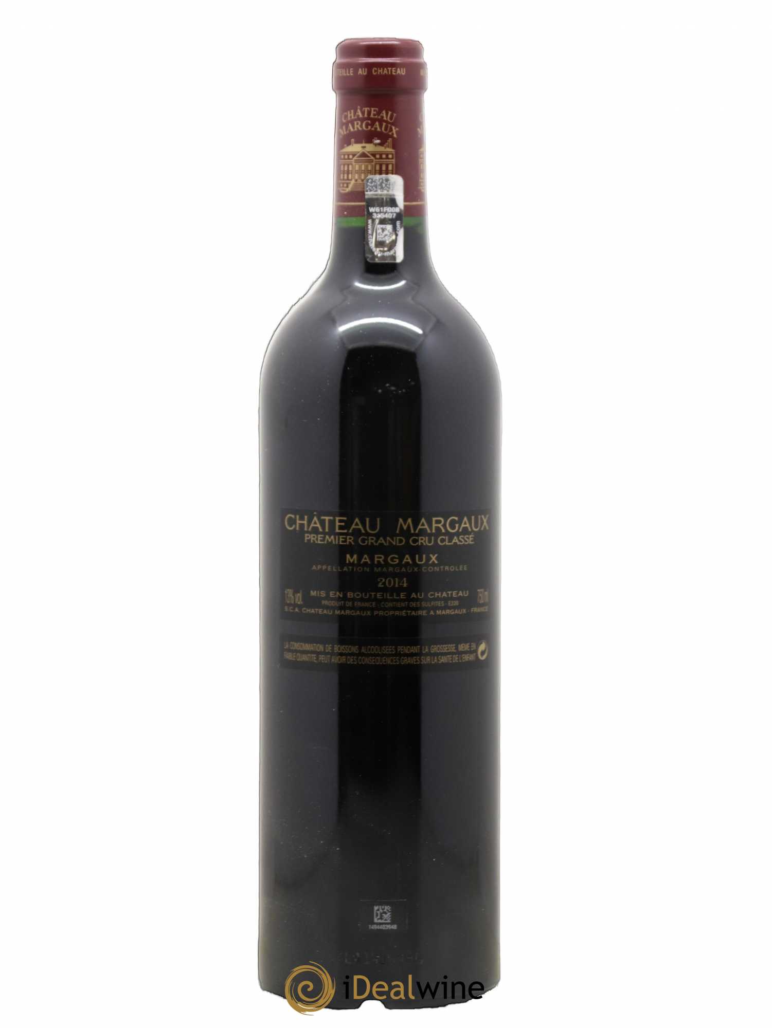 Château Margaux 1er Grand Cru Classé 2014 - Lot de 1 bouteille - 1
