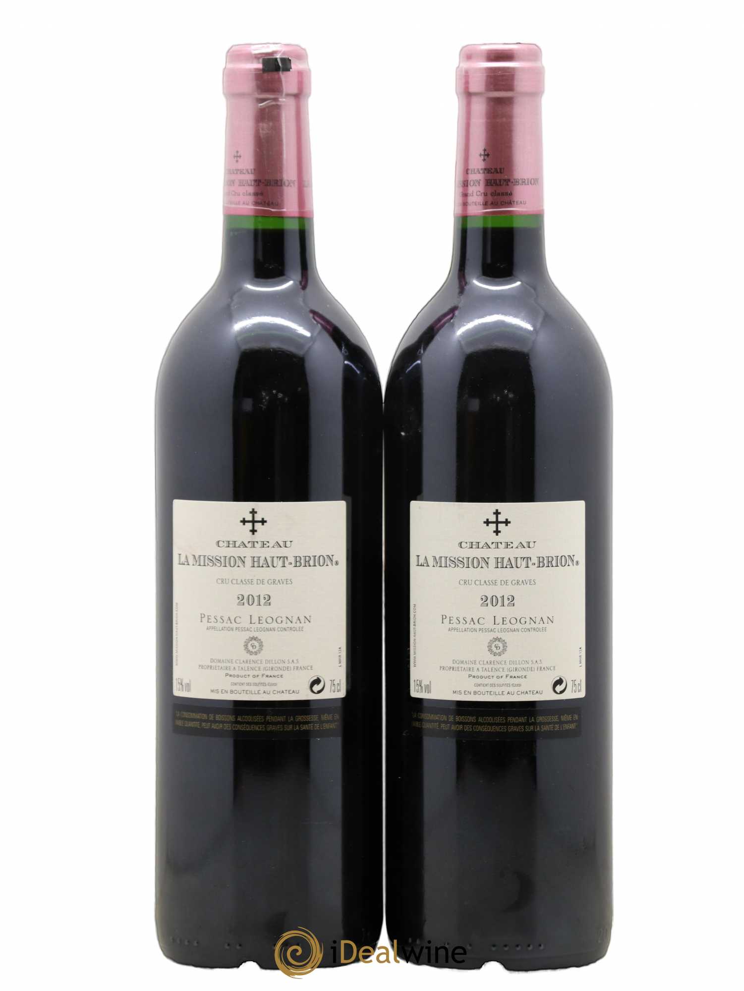 Château la Mission Haut-Brion Cru Classé de Graves 2012 - Lot de 2 bouteilles - 1