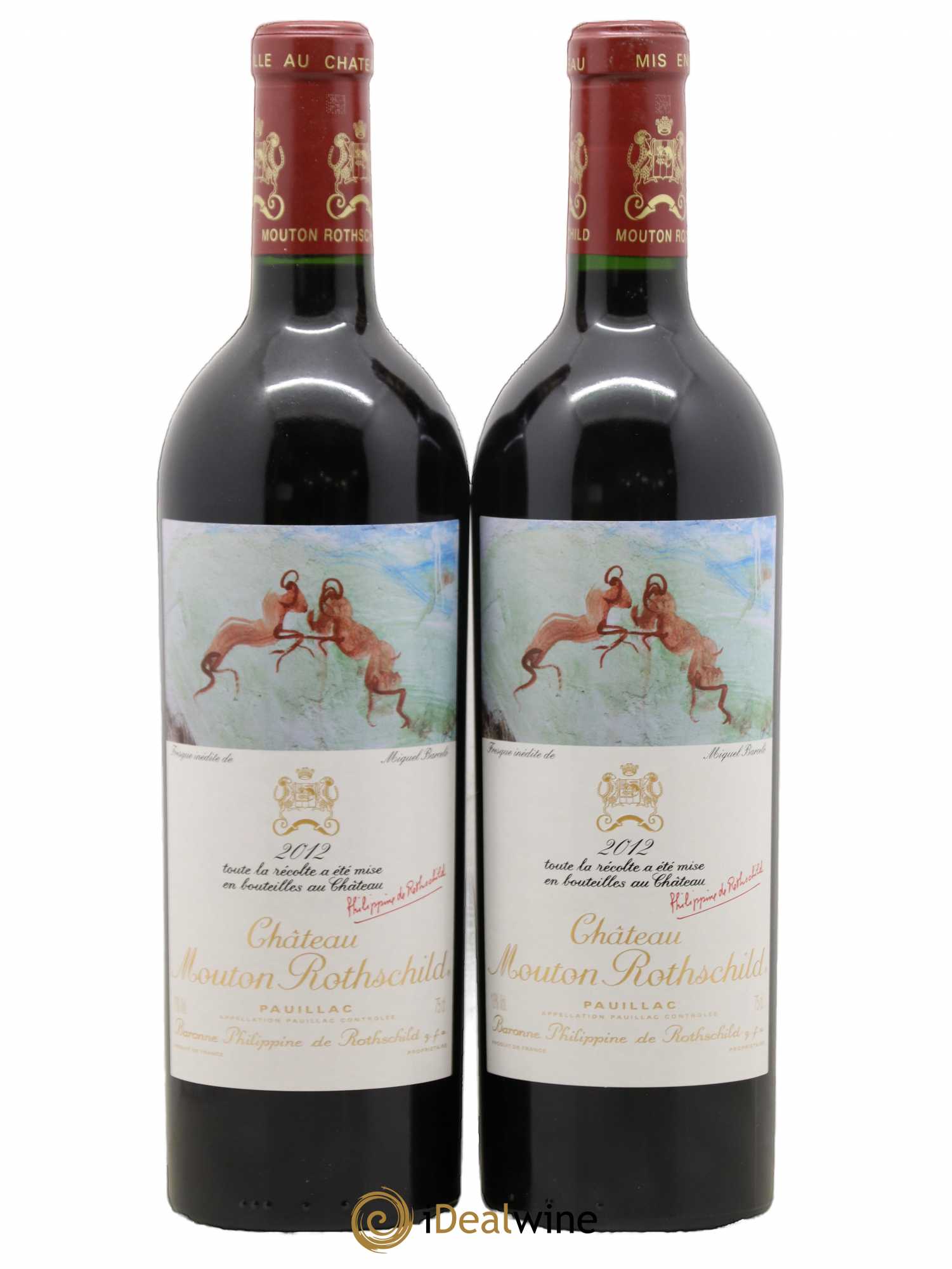 Château Mouton Rothschild 1er Grand Cru Classé 2012 - Lot de 2 bouteilles - 0