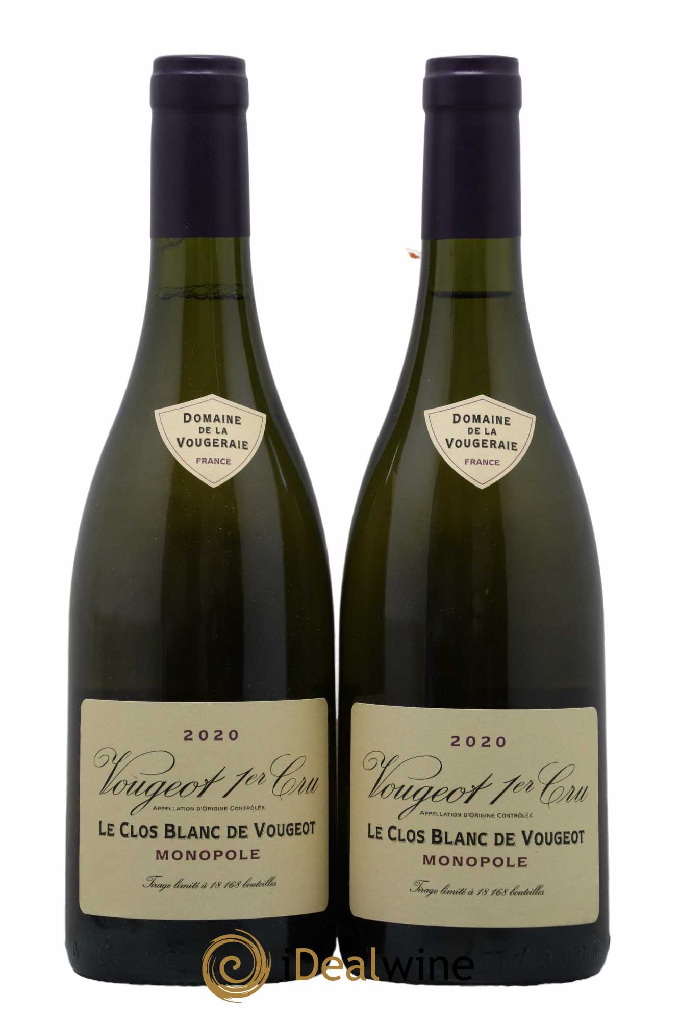 Vougeot 1er Cru Le Clos Blanc de Vougeot La Vougeraie 2020 - Lot de 2 bouteilles - 0
