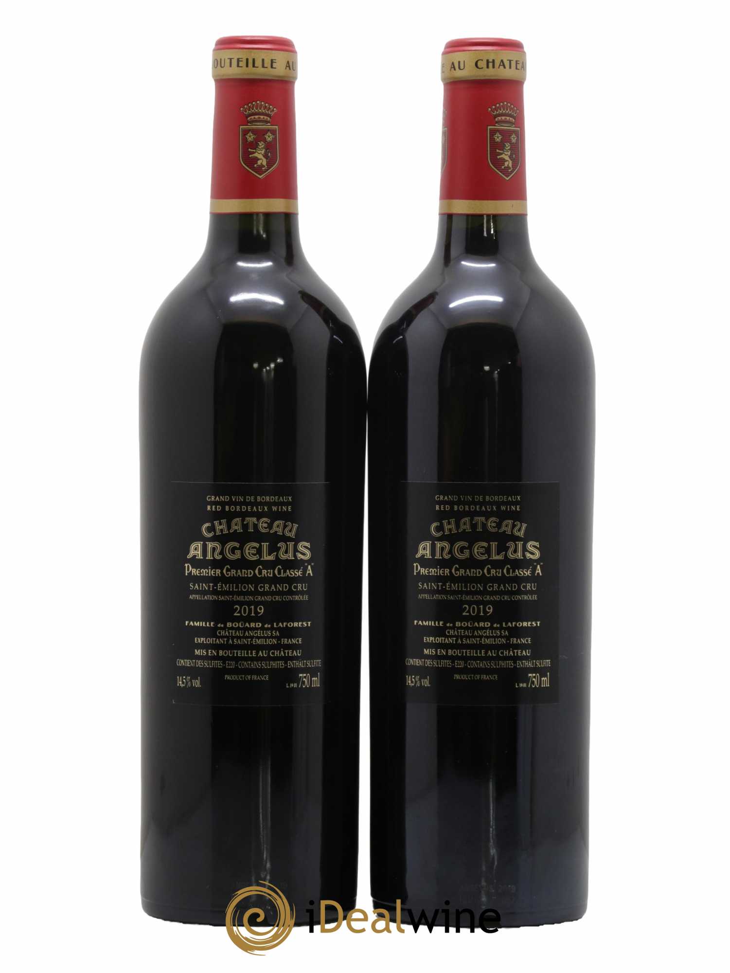 Château Angélus 1er Grand Cru Classé A 2019 - Lot de 2 bouteilles - 1