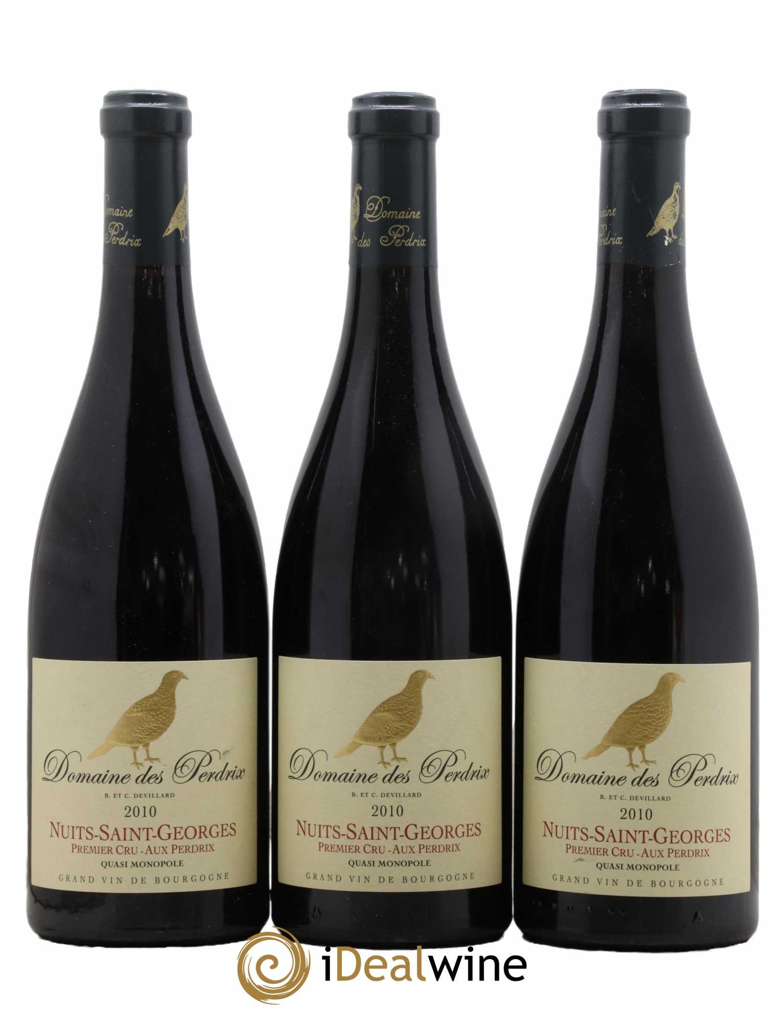 Nuits-Saint-Georges 1er Cru Aux Perdrix Perdrix (Domaine des) 2010 - Lot de 3 bouteilles - 0