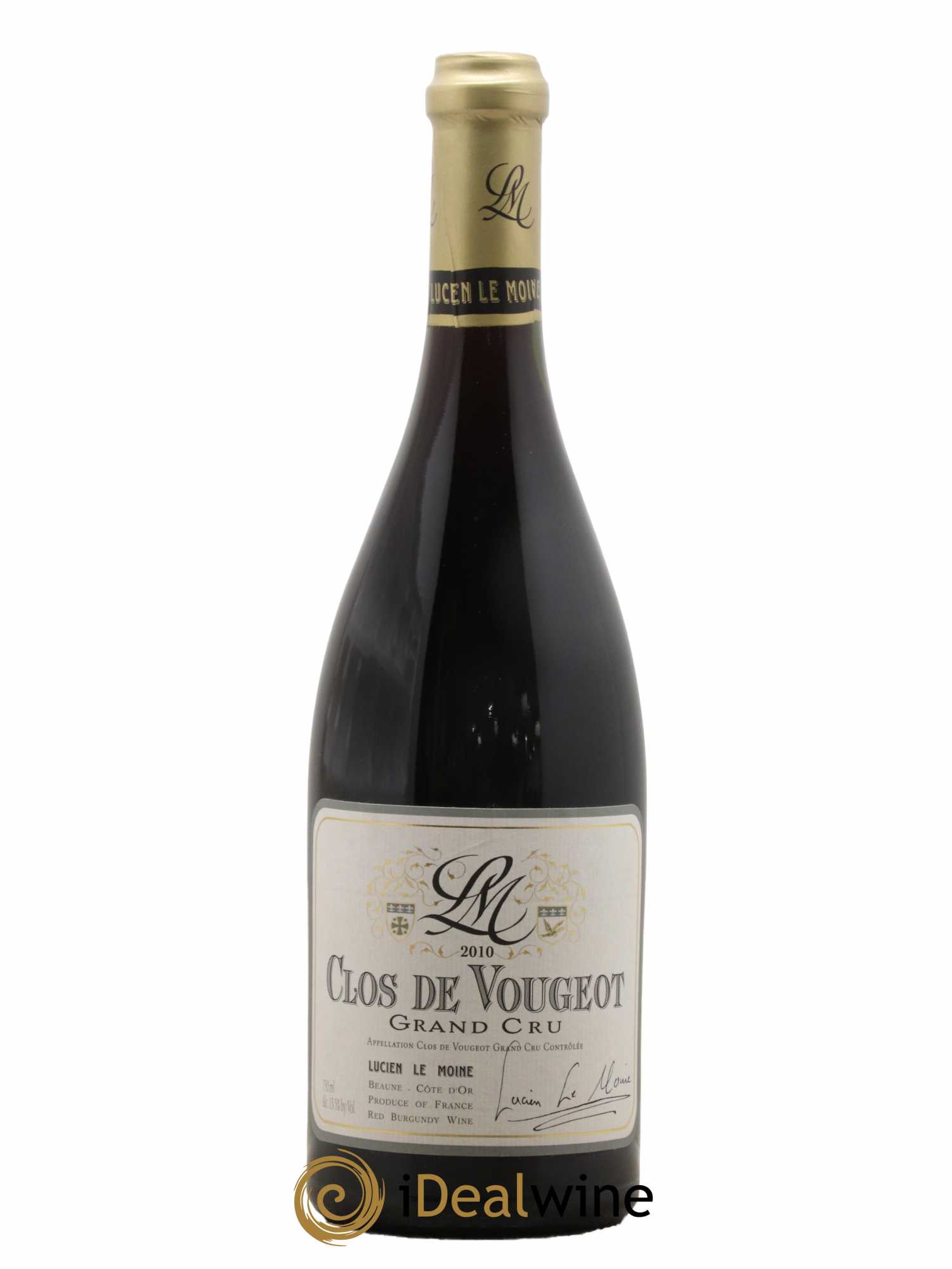 Clos de Vougeot Grand Cru Lucien Le Moine 2010 - Lot de 1 bouteille - 0