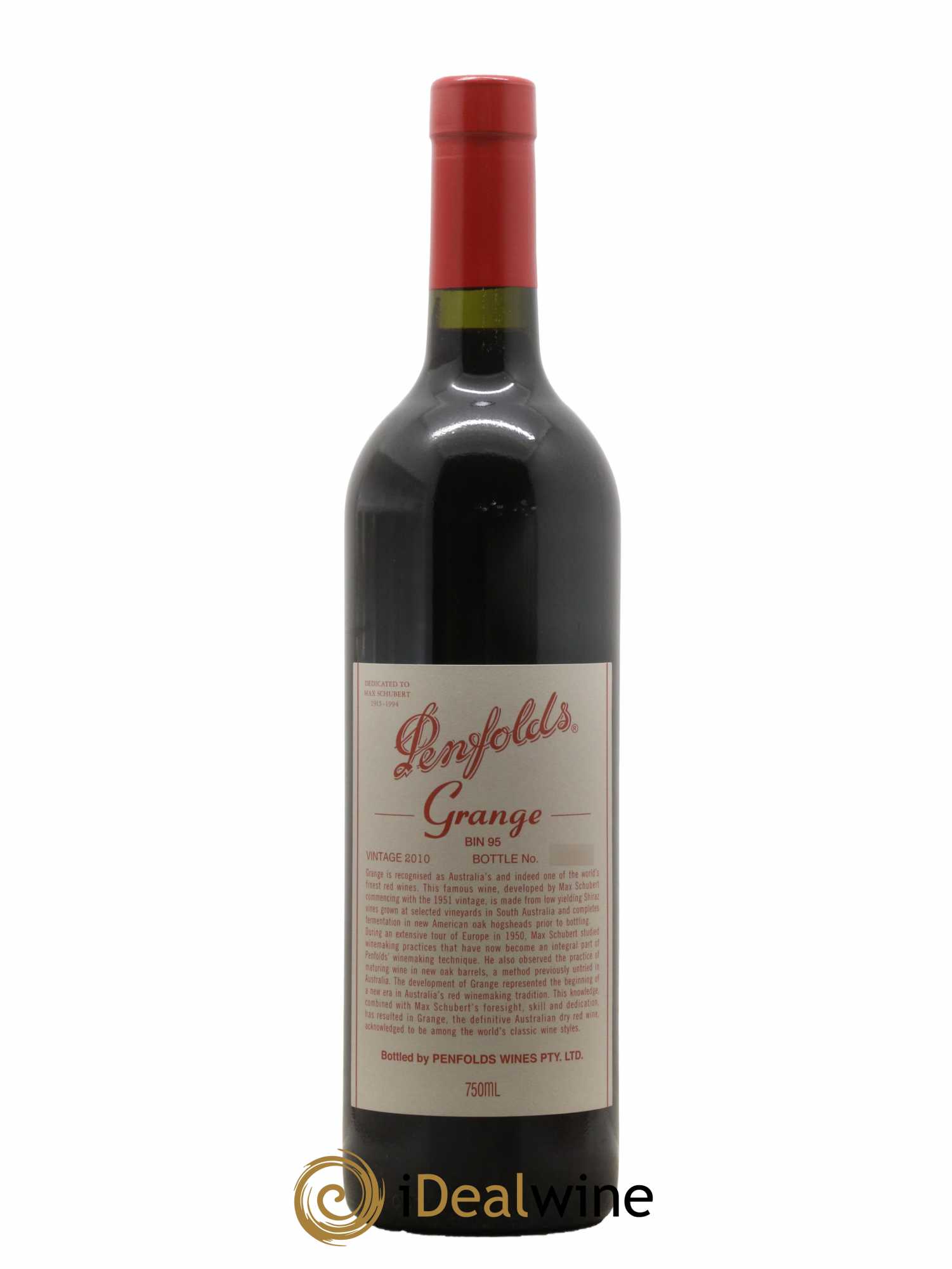 South Australia Penfolds Wines Grange 2010 - Lot de 1 bouteille - 0