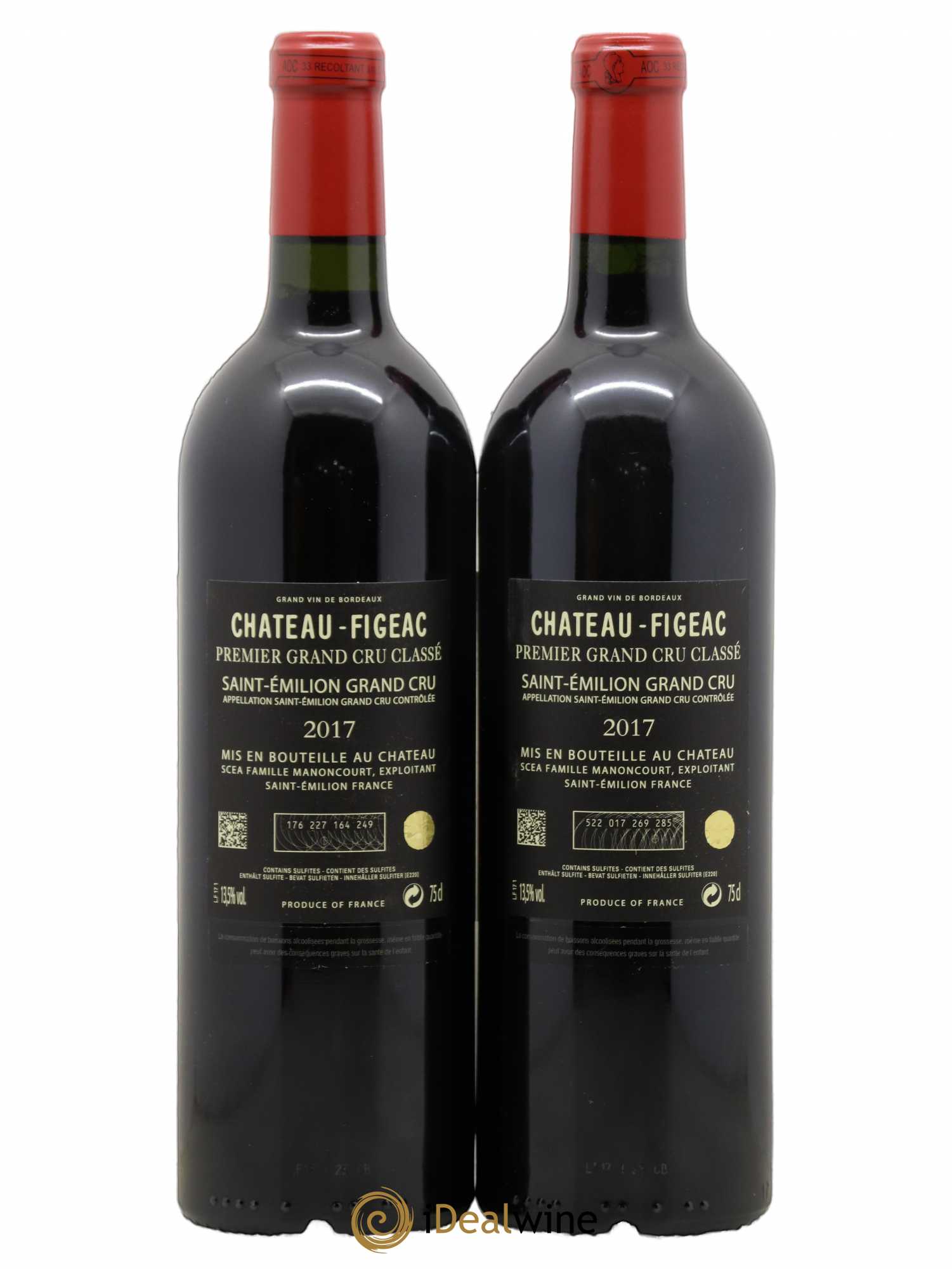 Château Figeac 1er Grand Cru Classé A 2017 - Lot de 2 bouteilles - 1