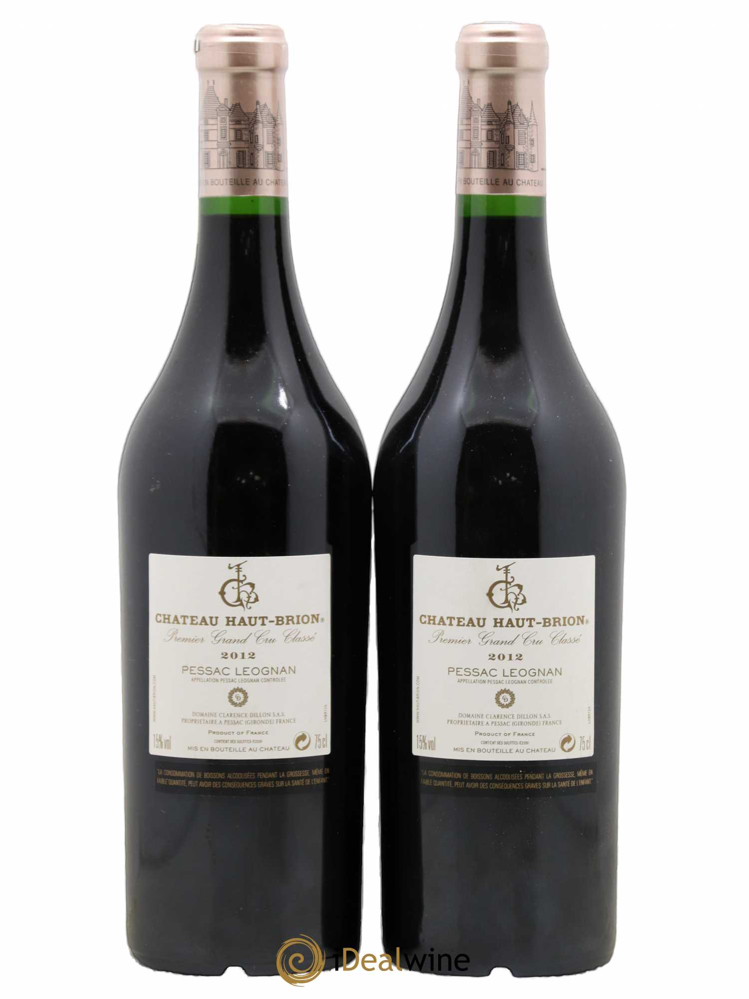 Château Haut Brion 1er Grand Cru Classé 2012 - Lot de 2 bouteilles - 1