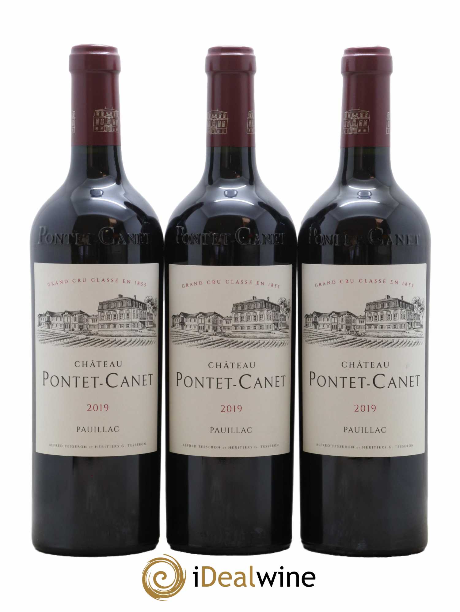 Château Pontet Canet 5ème Grand Cru Classé 2019 - Lot de 3 bouteilles - 0