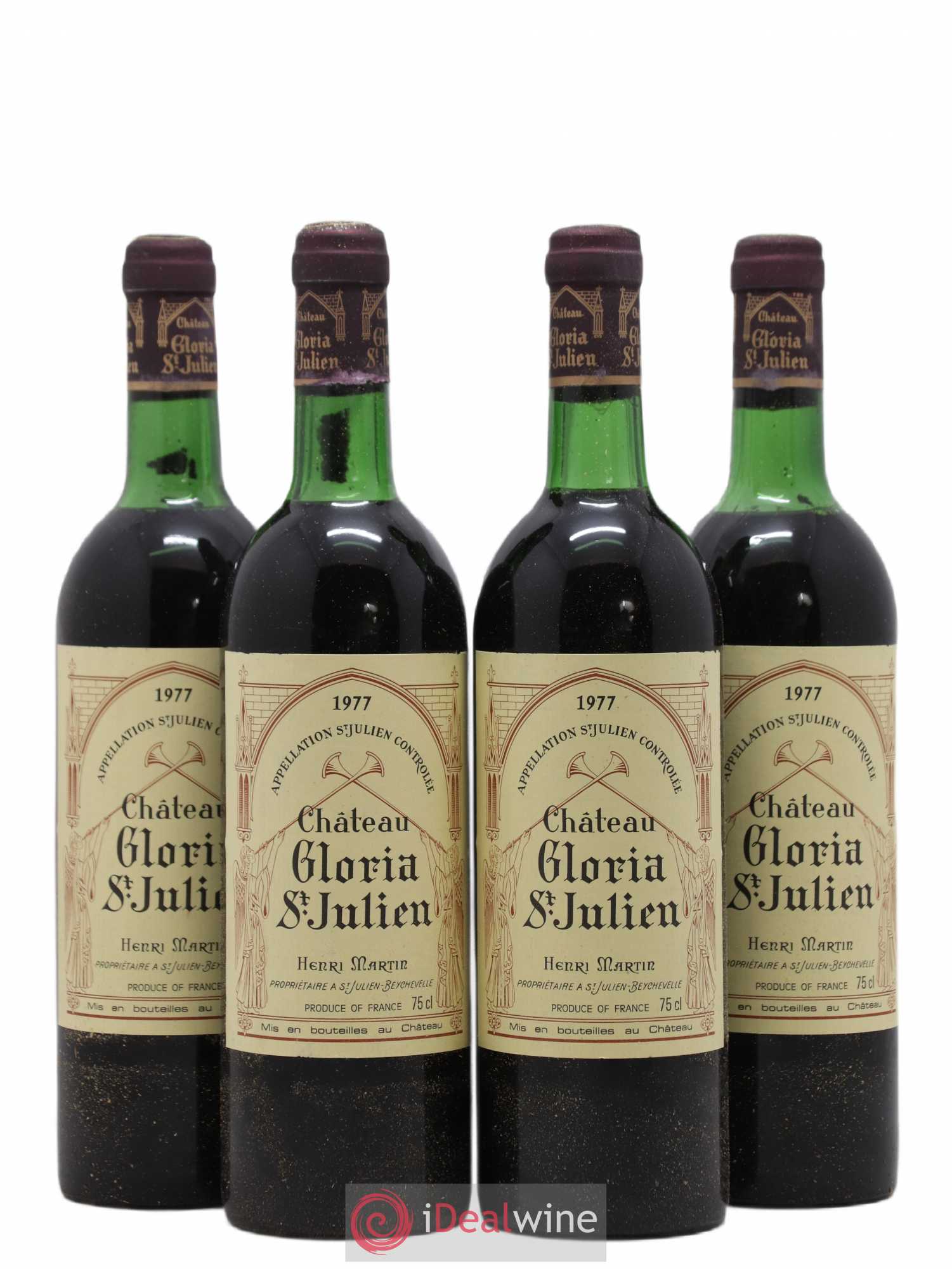 Château Gloria 1977 - Lot de 4 bouteilles - 0