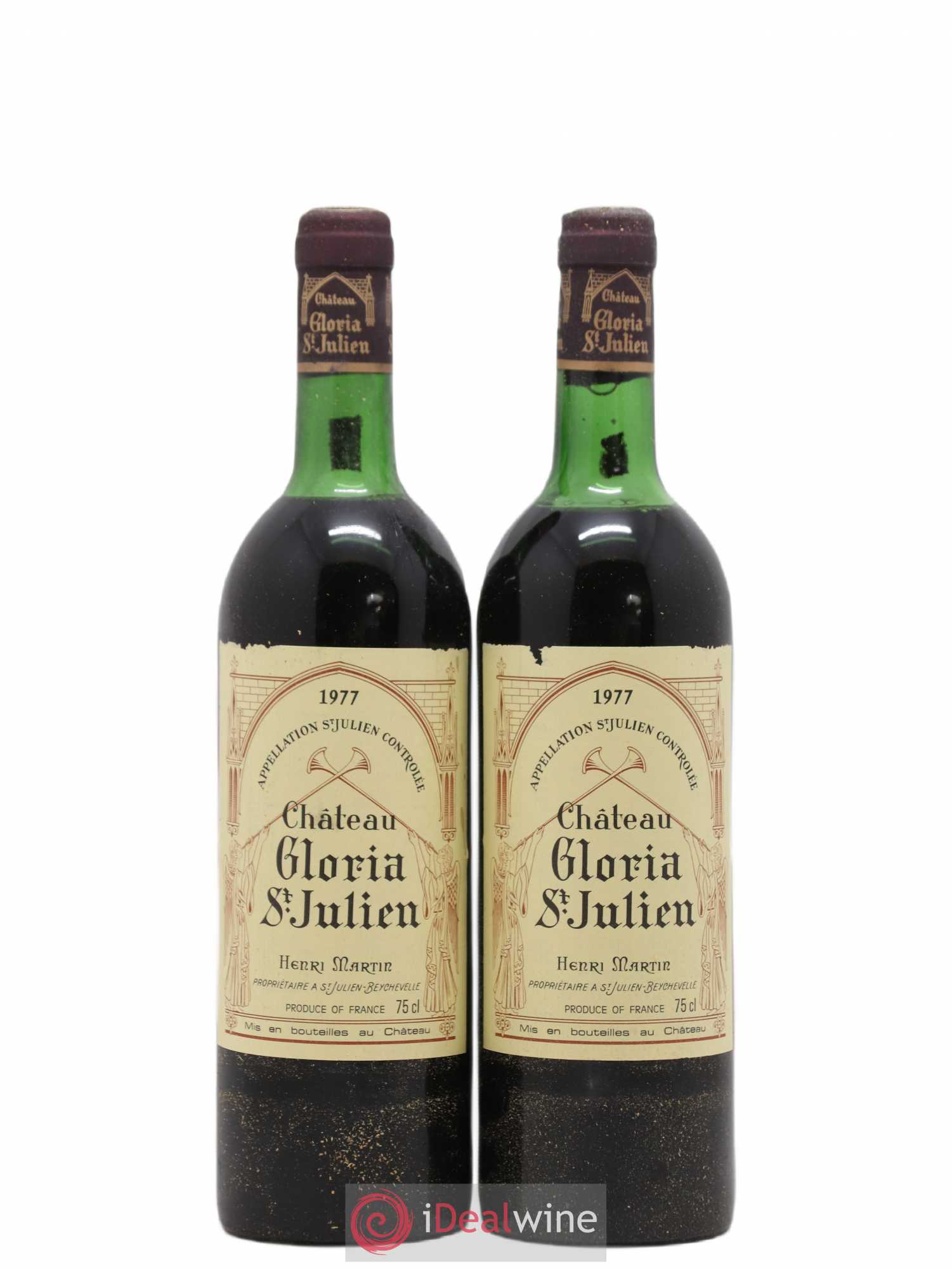 Château Gloria 1977 - Lot de 2 bouteilles - 0