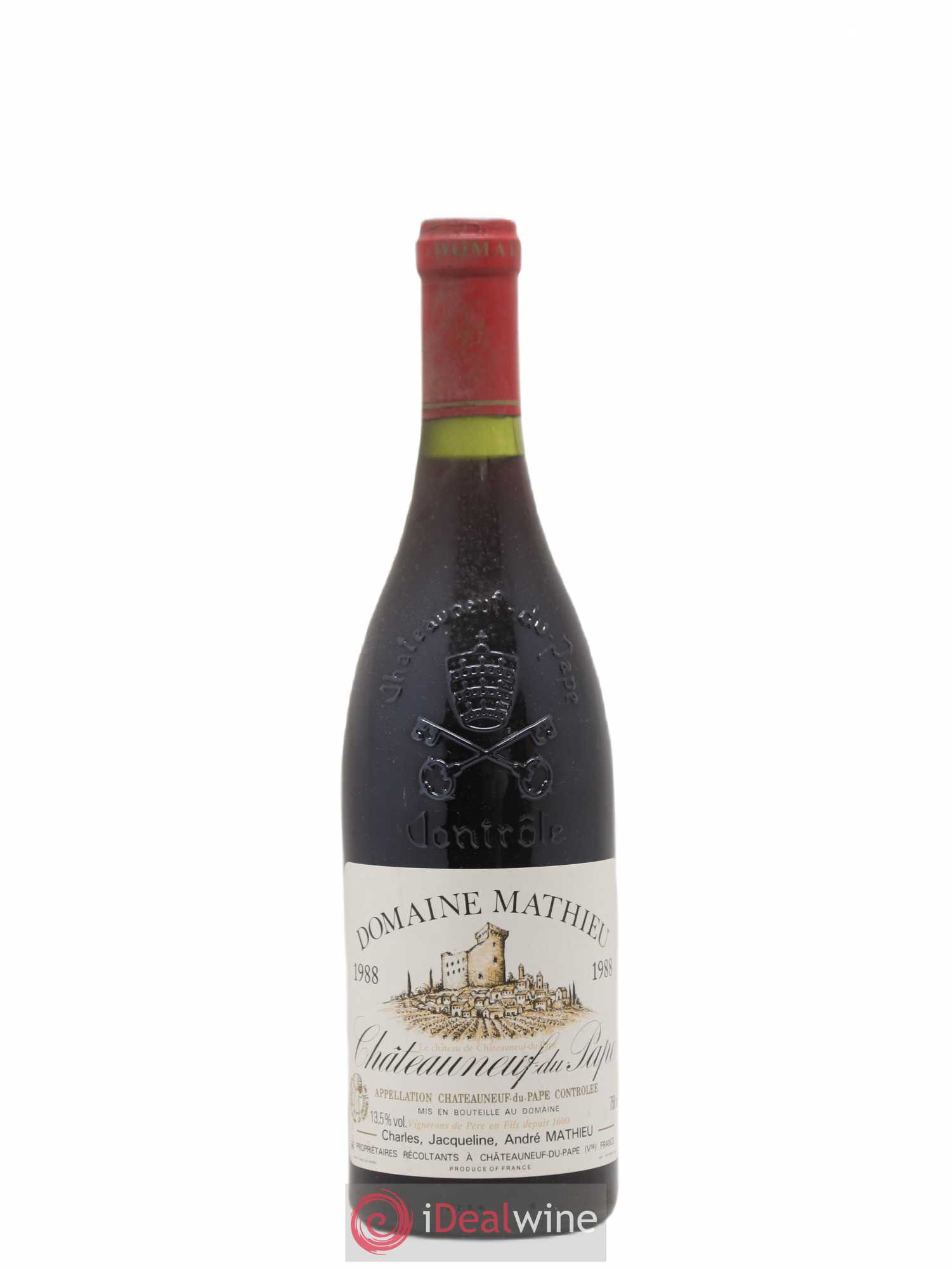 Châteauneuf-du-Pape Domaine Mathieu 1988 - Lot de 1 bouteille - 0