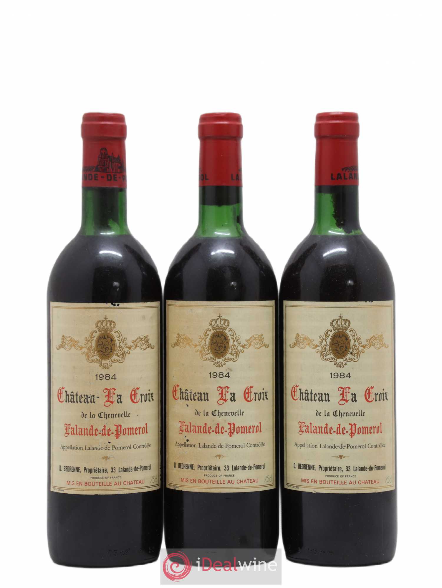 Lalande-de-Pomerol Château La Croix de Chenevelle (sans prix de réserve) 1984 - Lot de 3 bouteilles - 0