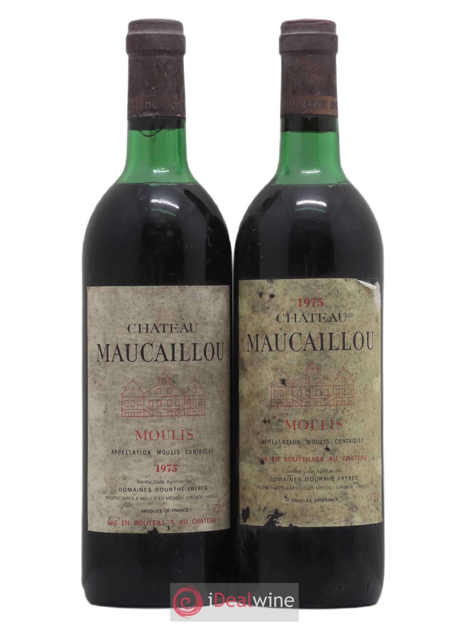Château Maucaillou 1975 - Lot de 2 bouteilles - 0