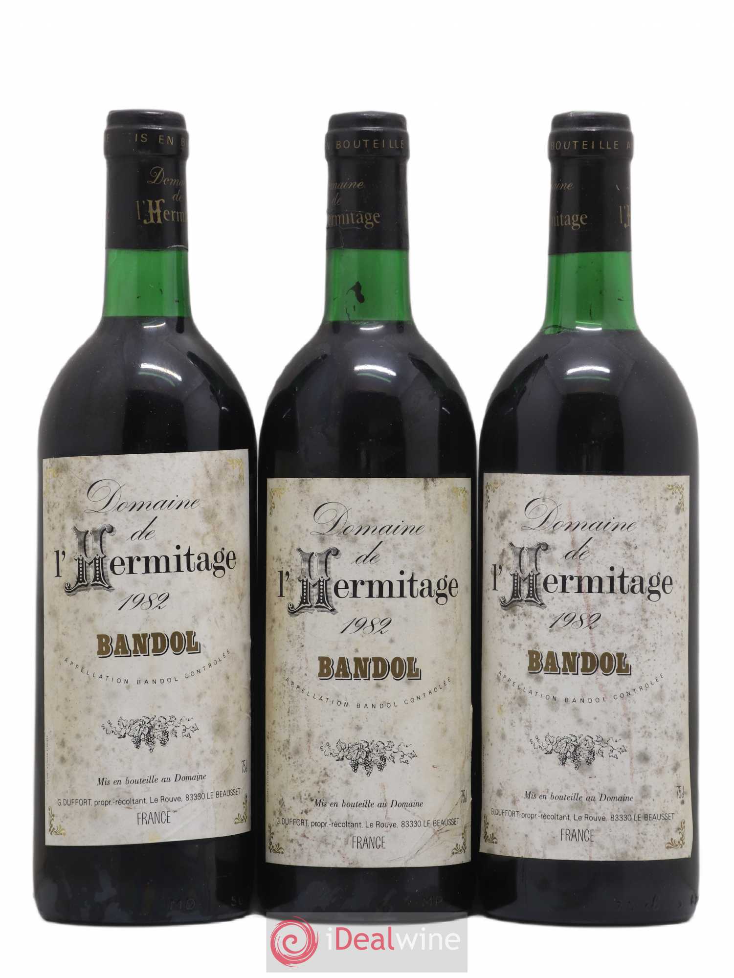 Bandol Domaine de l'Hermitage 1982 - Posten von 3 Flaschen - 0