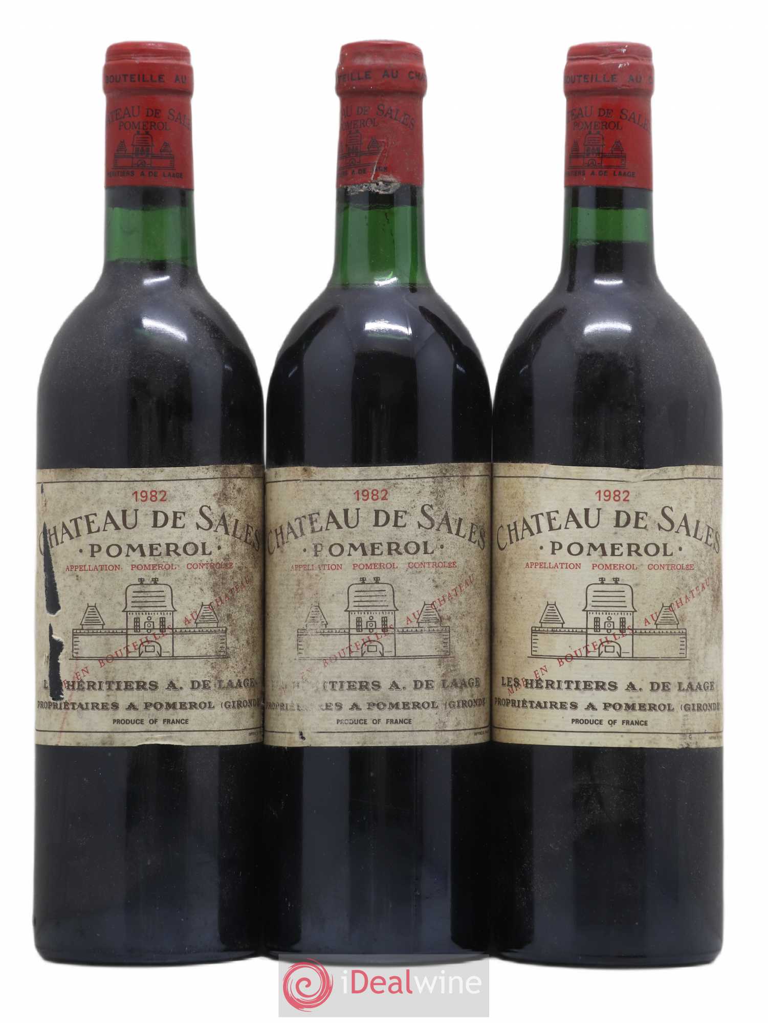 Château de Sales 1982 - Lot de 3 bouteilles - 0