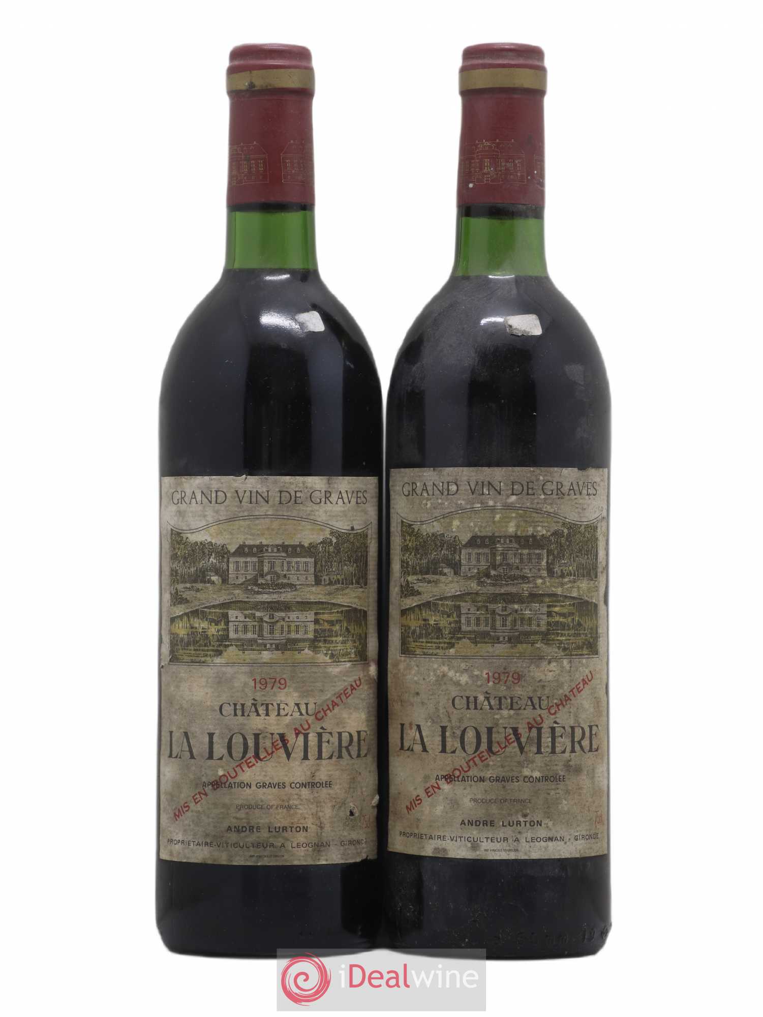 Château la Louvière 1979 - Lot de 2 bouteilles - 0