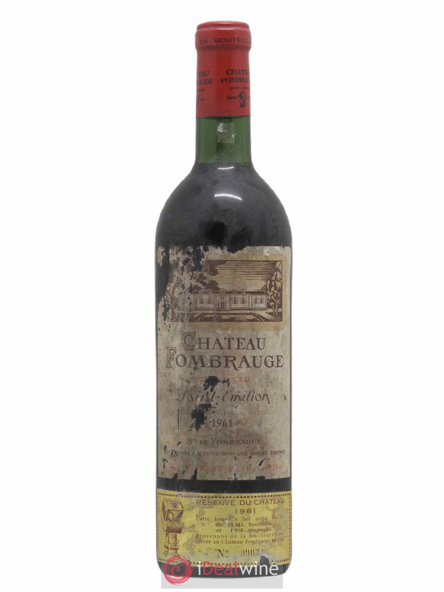 Château Fombrauge Grand Cru Classé 1961 - Lot de 1 bouteille - 0
