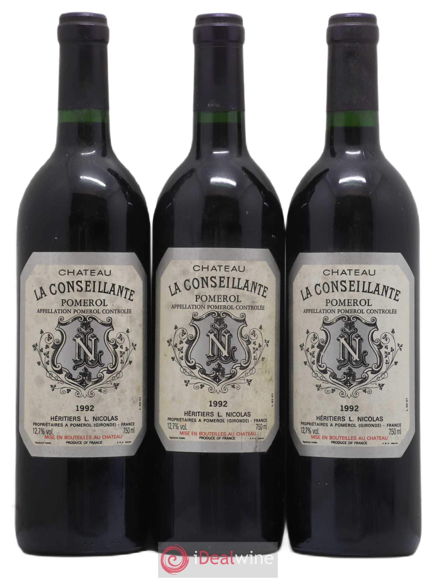 Château la Conseillante 1992 - Lot de 3 bouteilles - 0