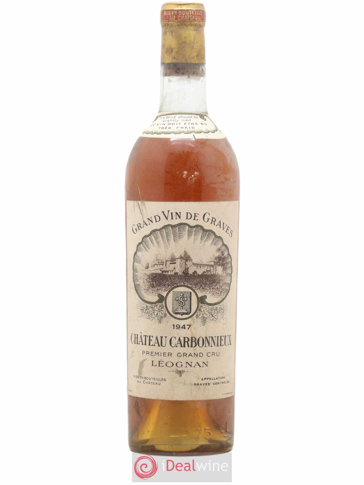 Château Carbonnieux Cru Classé de Graves 1947 - Lot de 1 bouteille - 0