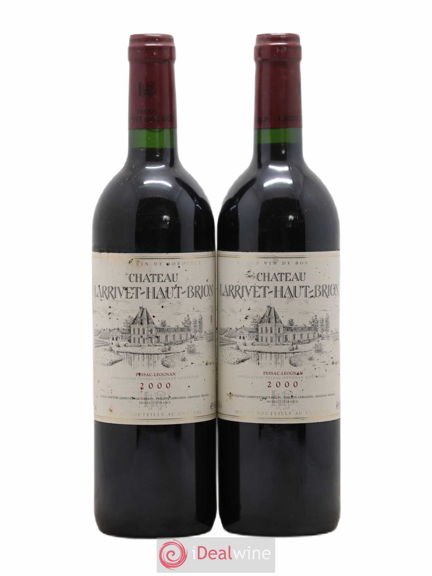 Château Larrivet Haut-Brion 2000 - Lot de 2 bouteilles - 0