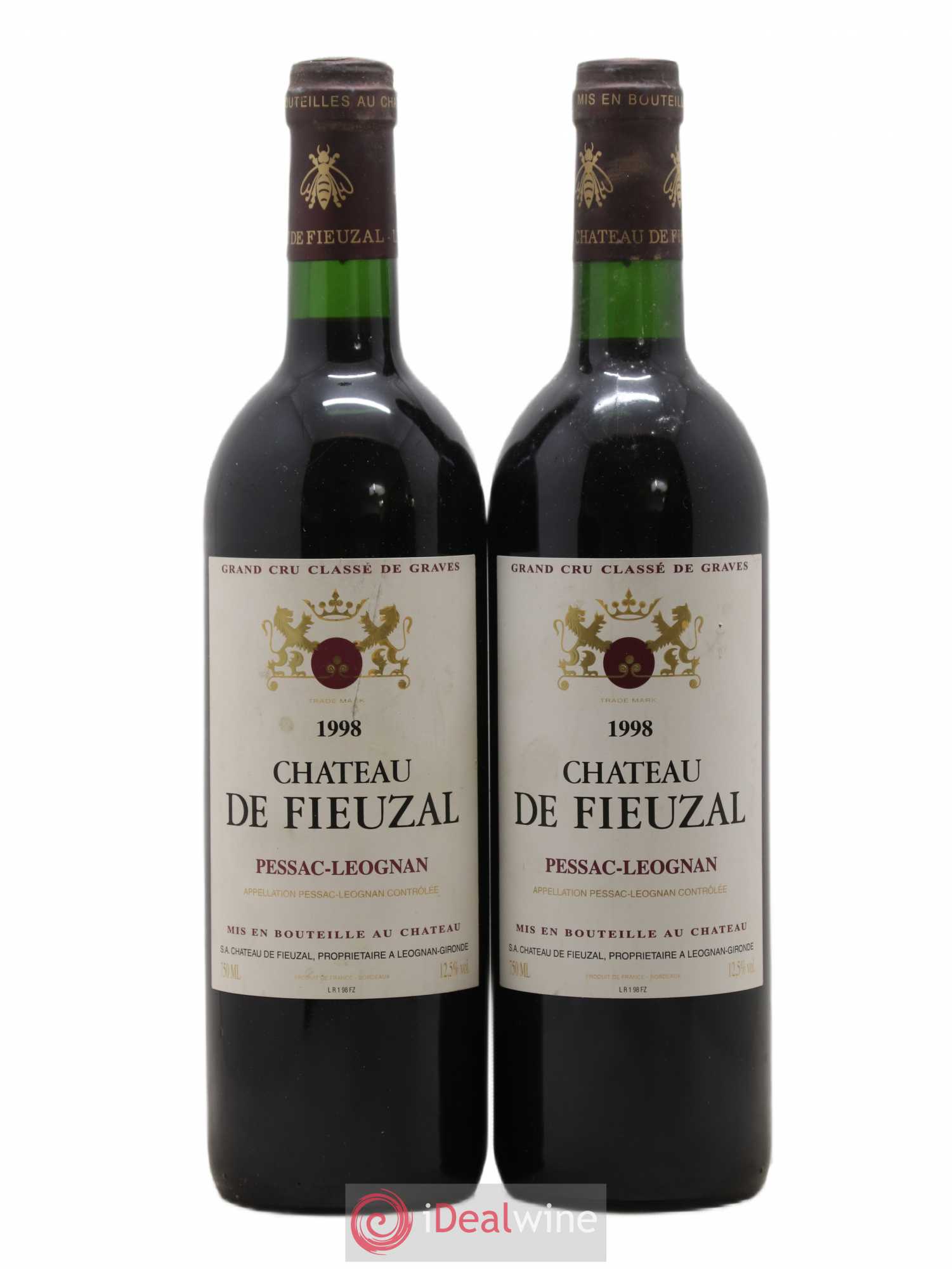 Château de Fieuzal Cru Classé de Graves 1998 - Lot de 2 bouteilles - 0