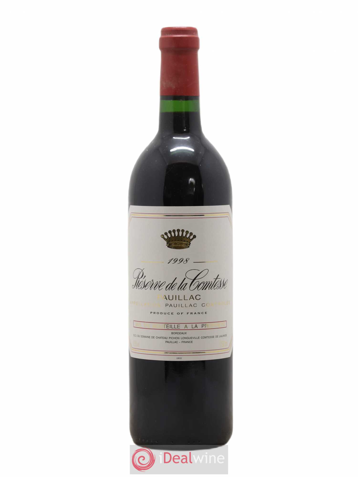 Réserve de la Comtesse Second Vin 1998 - Lot de 1 bouteille - 0