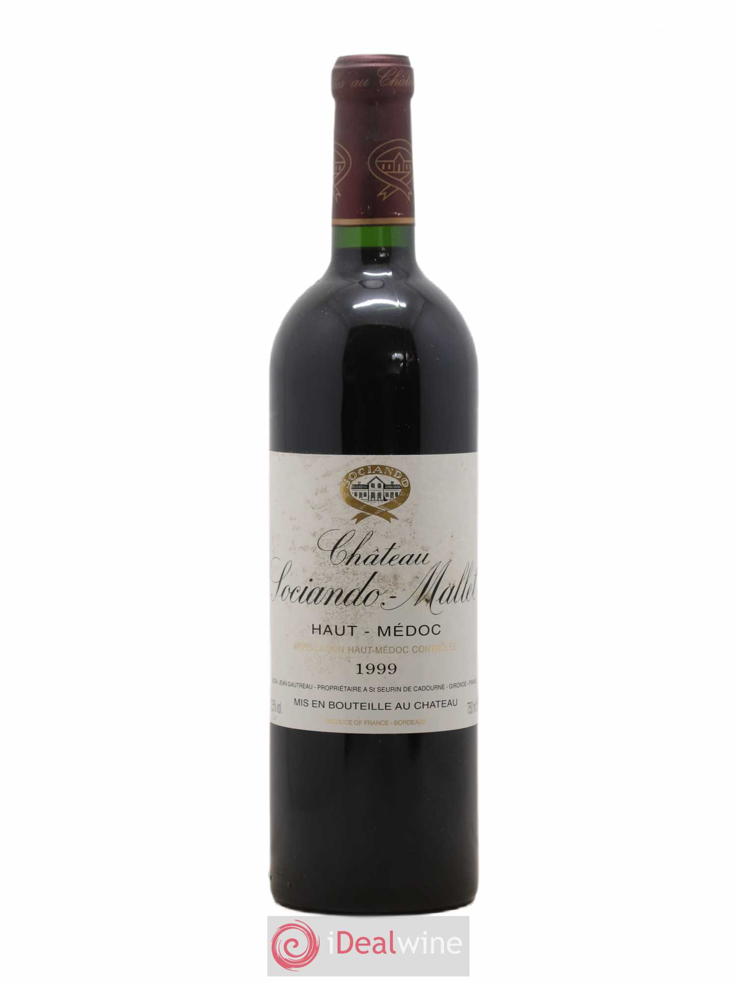 Château Sociando Mallet 1999 - Lot de 1 bouteille - 0