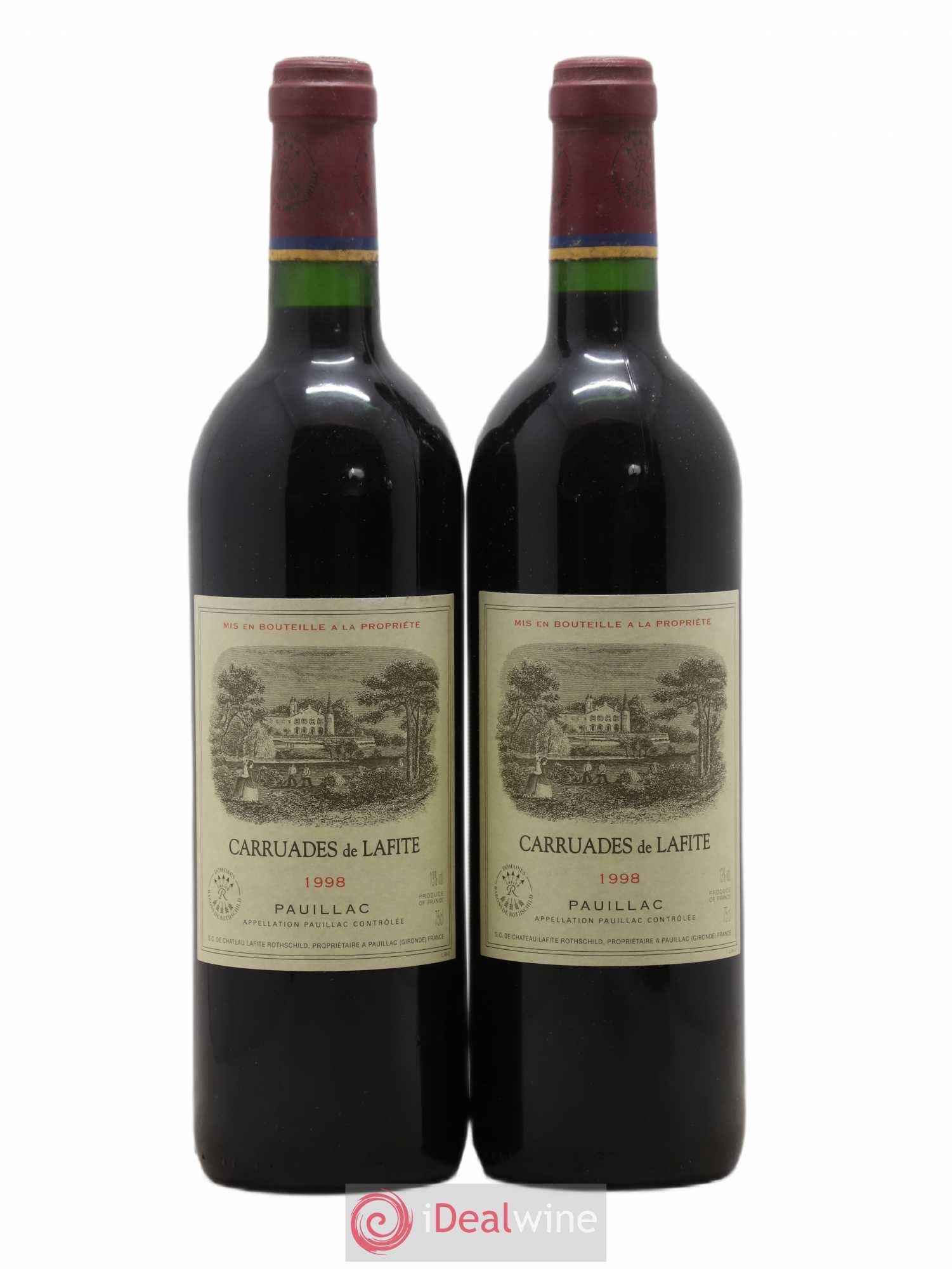Carruades de Lafite Rothschild Second Vin 1998 - Lot de 2 bouteilles - 0