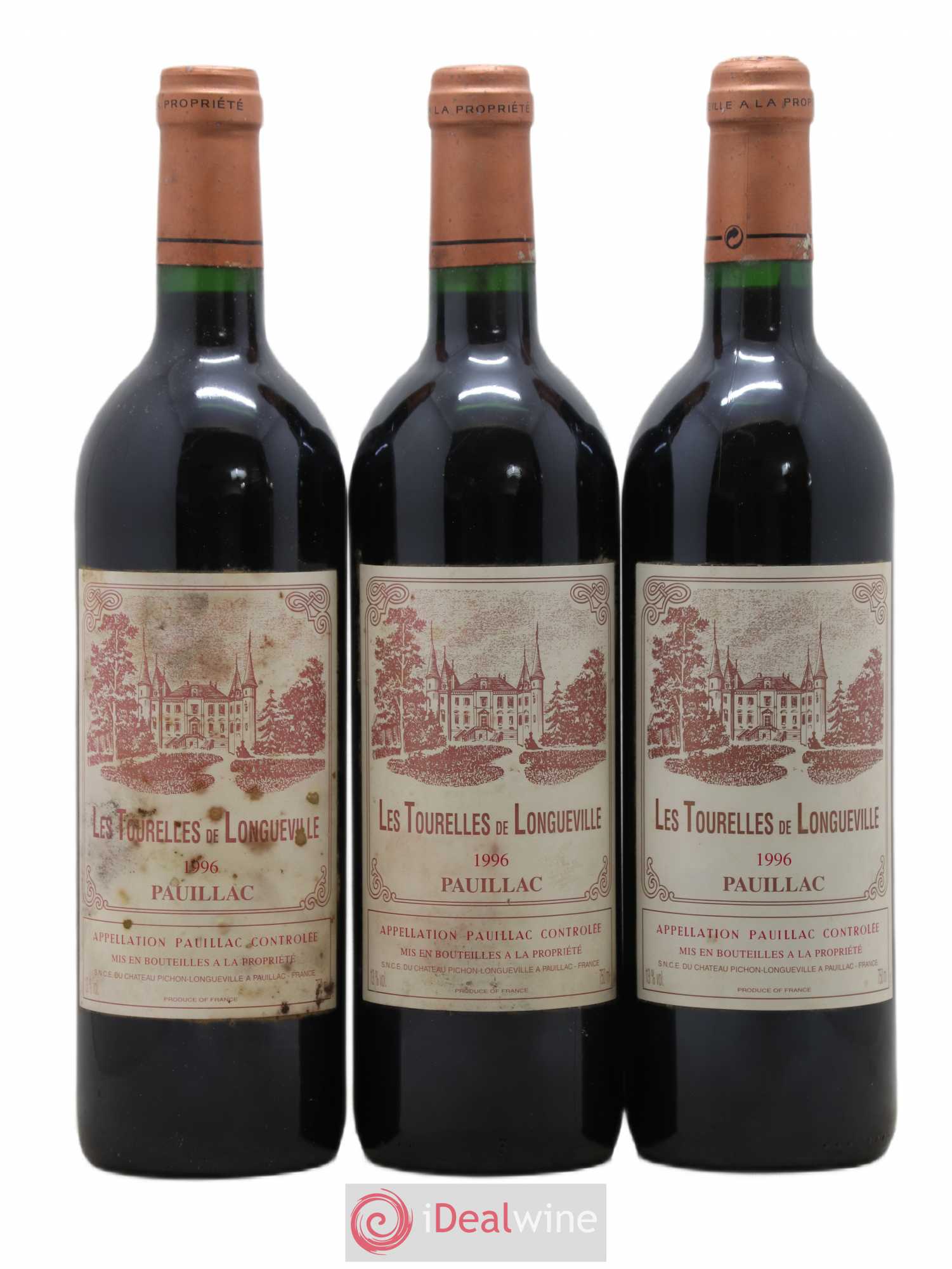Les Tourelles de Longueville Second Vin 1996 - Lot de 3 bouteilles - 0