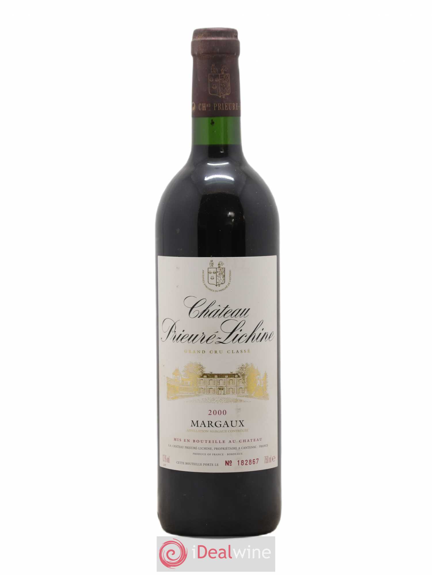 Château Prieuré Lichine 4ème Grand Cru Classé 2000 - Lot de 1 bouteille - 0