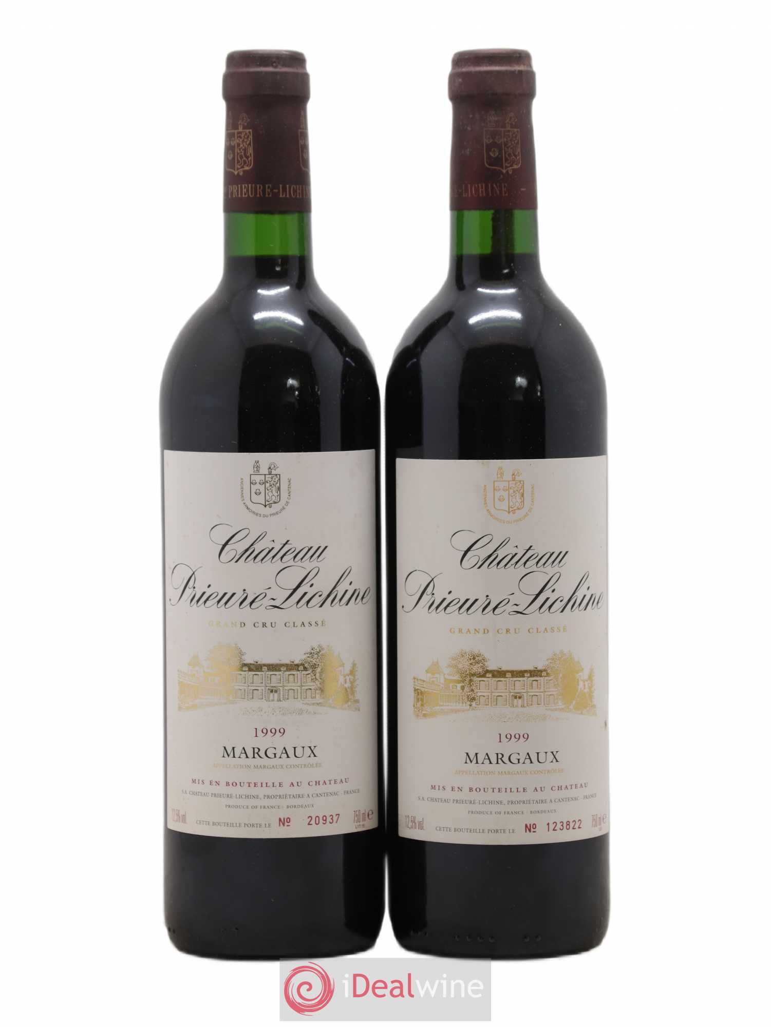 Château Prieuré Lichine 4ème Grand Cru Classé 1999 - Lot de 2 bouteilles - 0