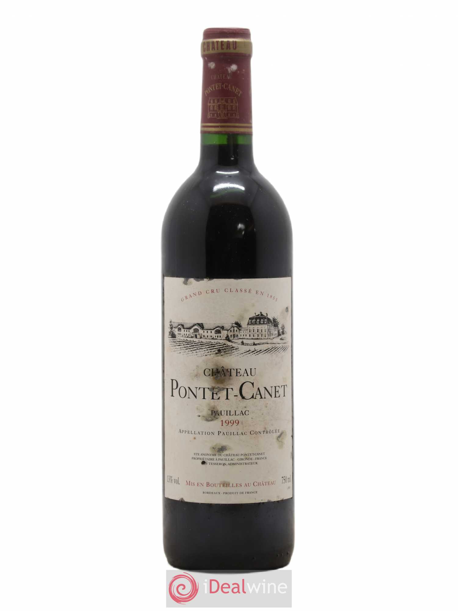 Château Pontet Canet 5ème Grand Cru Classé 1999 - Lot de 1 bouteille - 0