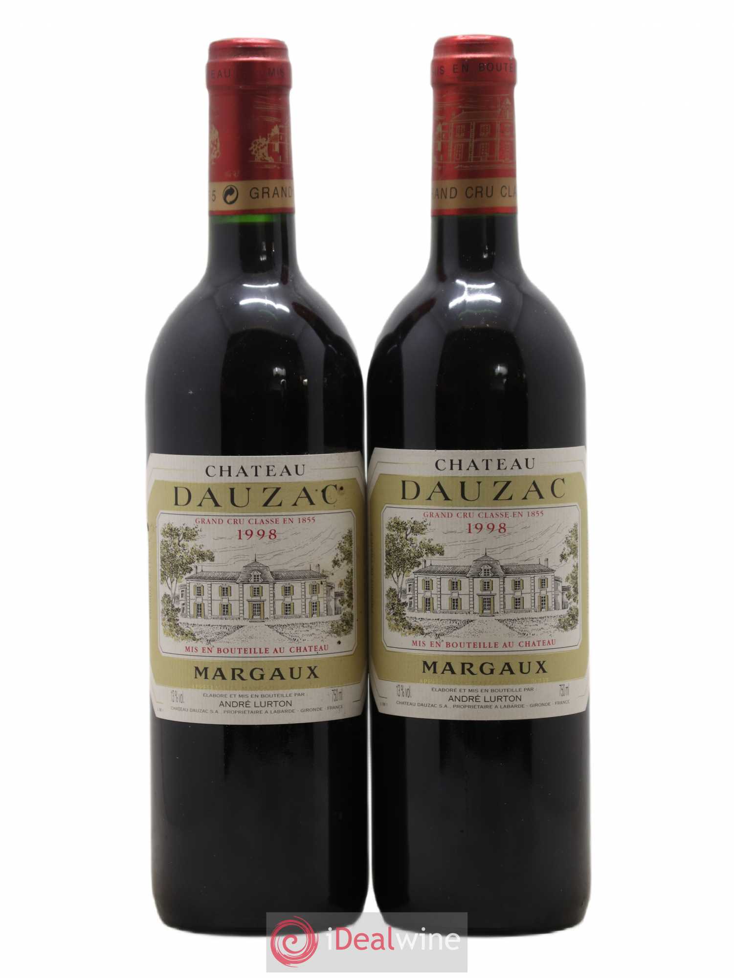 Château Dauzac 5ème Grand Cru Classé 1998 - Lot de 2 bouteilles - 0