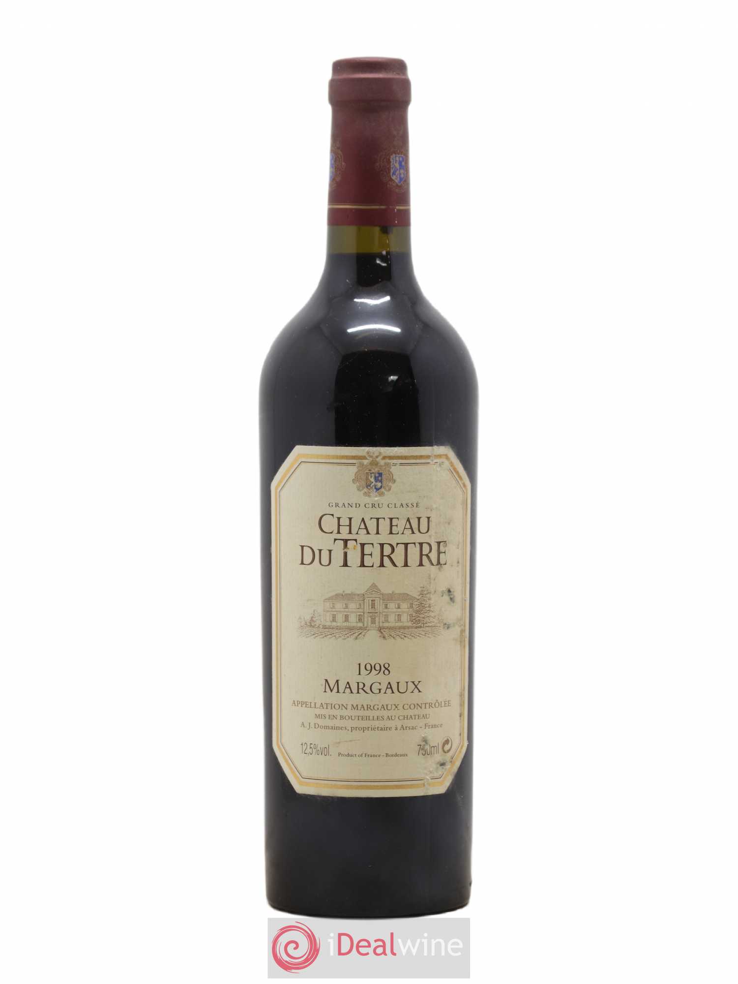 Château du Tertre 5ème Grand Cru Classé 1998 - Lot de 1 bouteille - 0
