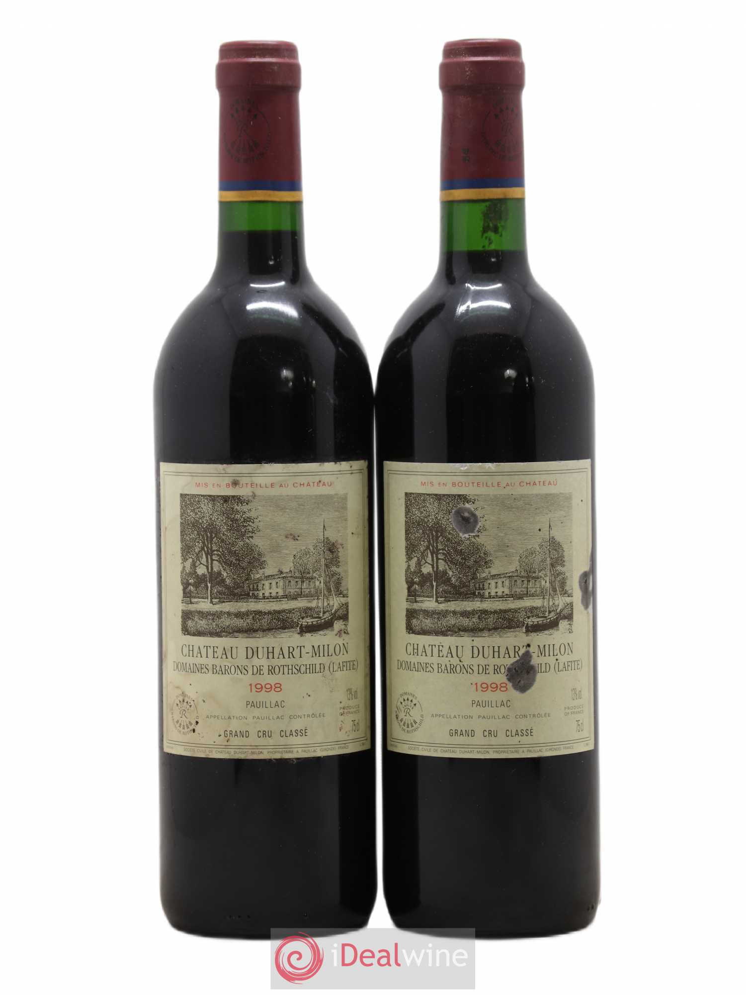 Château Duhart-Milon 4ème Grand Cru Classé 1998 - Lot de 2 bouteilles - 0