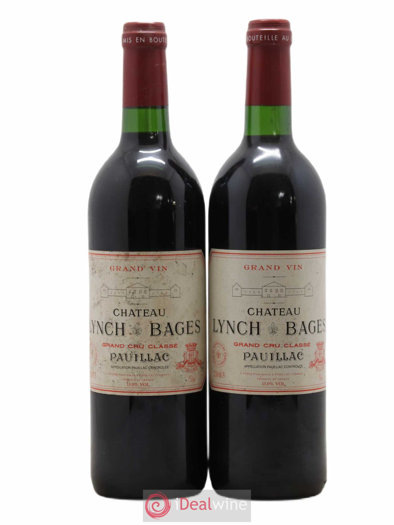 Château Lynch Bages 5ème Grand Cru Classé 2003 - Lot de 2 bouteilles - 0