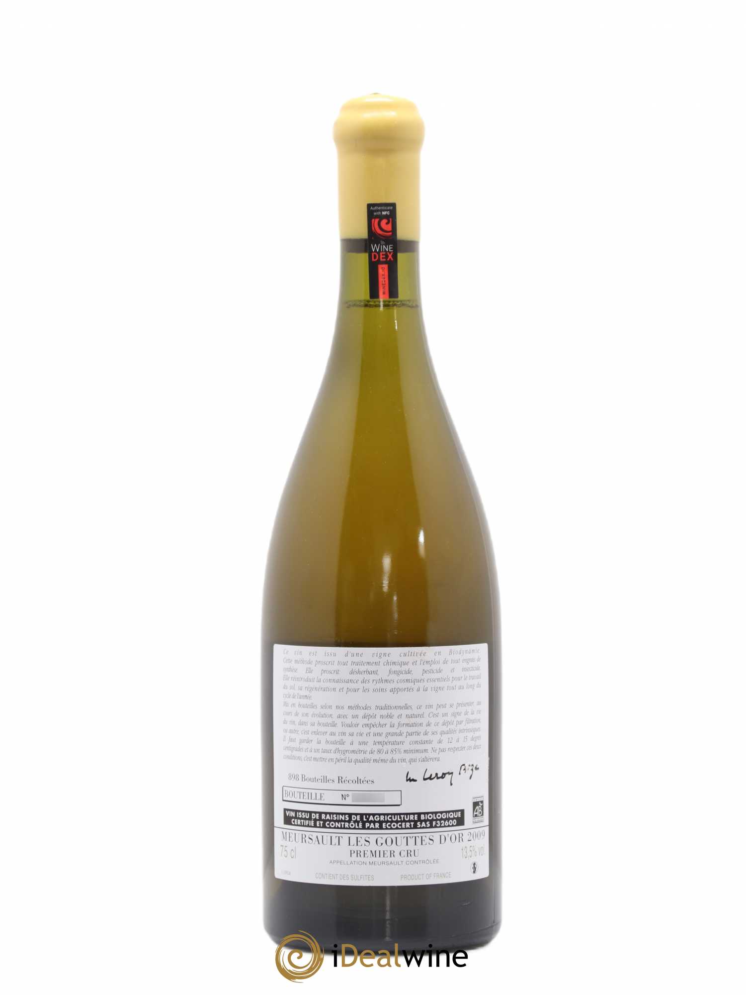 Meursault 1er Cru Les Gouttes d'Or d'Auvenay (Domaine) 2009 - Lot de 1 bouteille - 1
