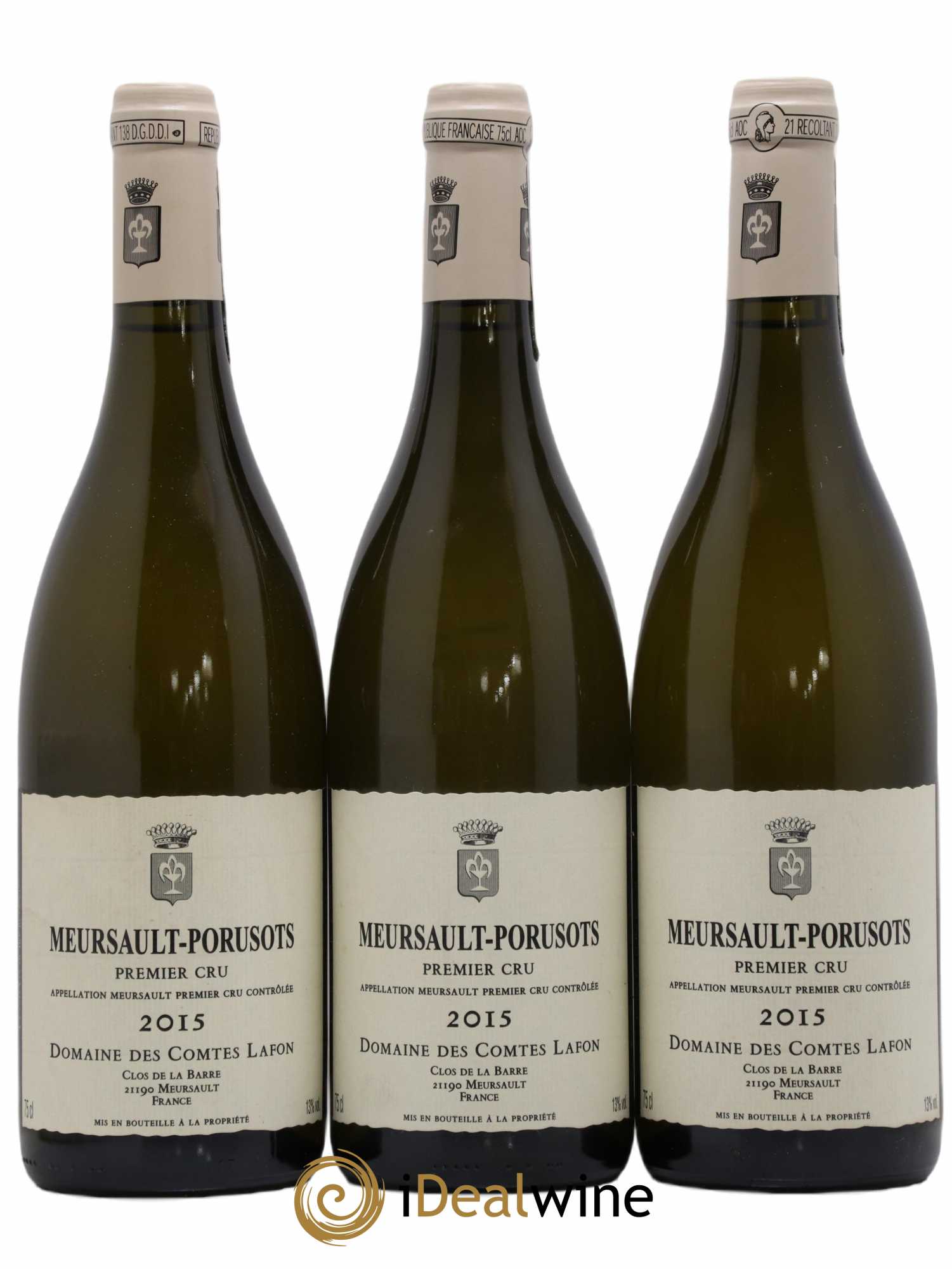 Meursault 1er Cru Porusots Comtes Lafon (Domaine des) 2015 - Lot de 3 bouteilles - 0
