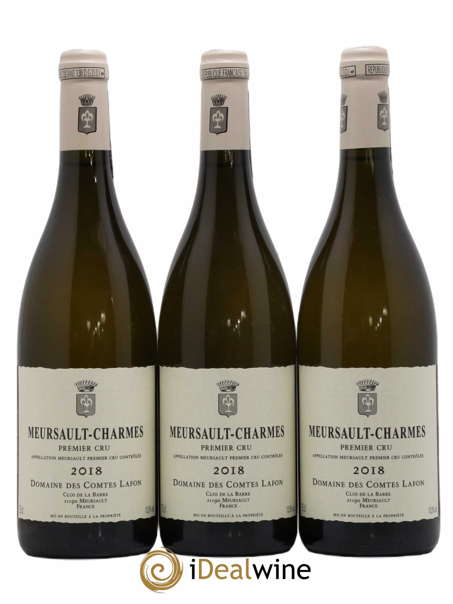 Meursault 1er Cru Charmes Comtes Lafon (Domaine des) 2018 - Lot de 3 bouteilles - 0