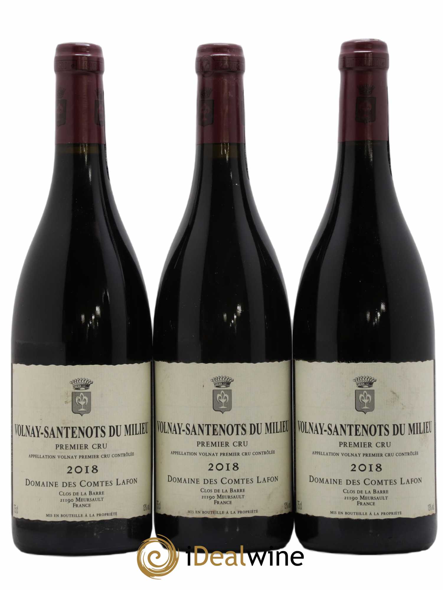Volnay 1er Cru Santenots du Milieu Comtes Lafon (Domaine des) 2018 - Lot de 3 bouteilles - 0