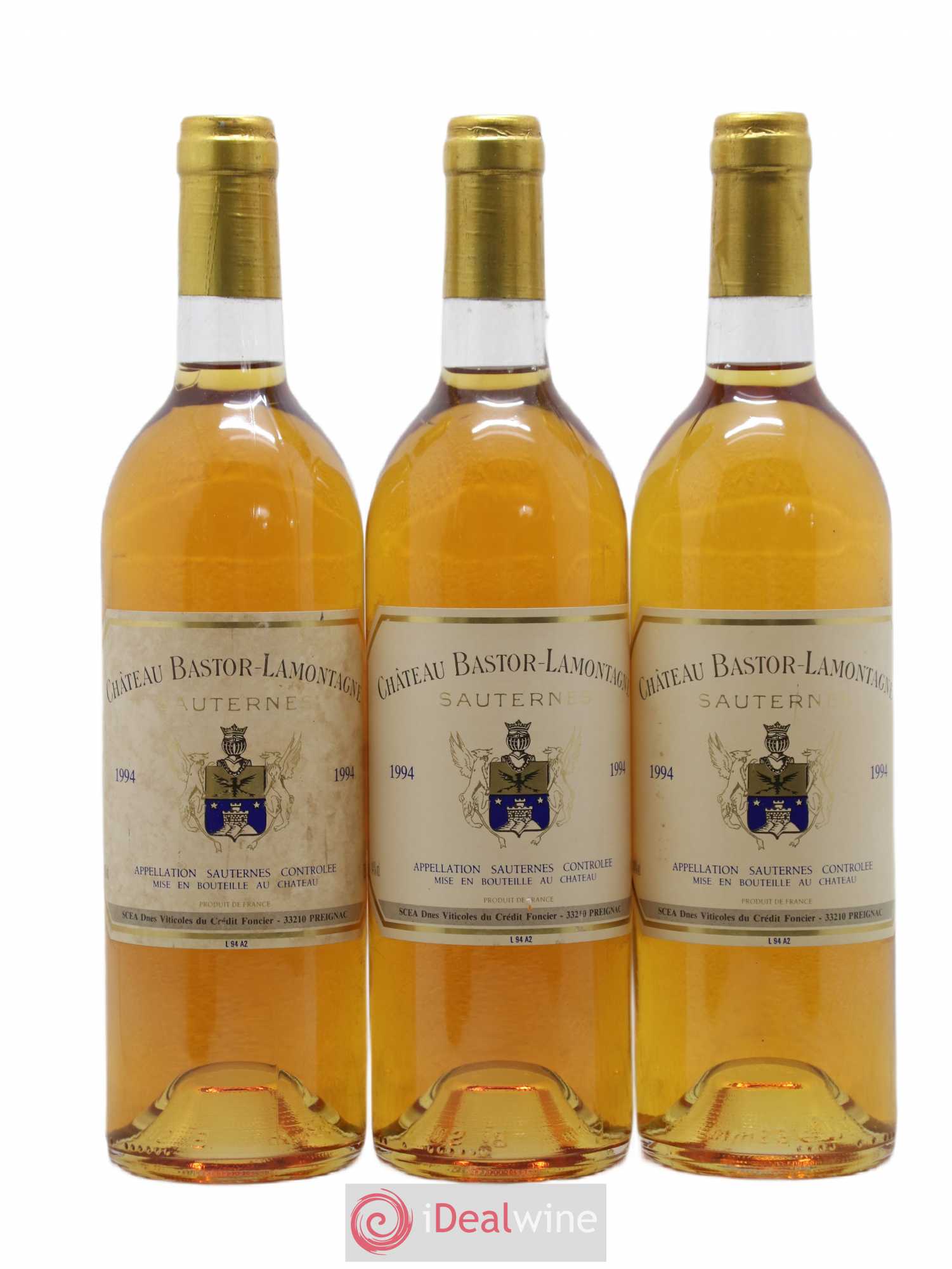 Château Bastor Lamontagne 1994 - Lotto di 3 bottiglie - 0