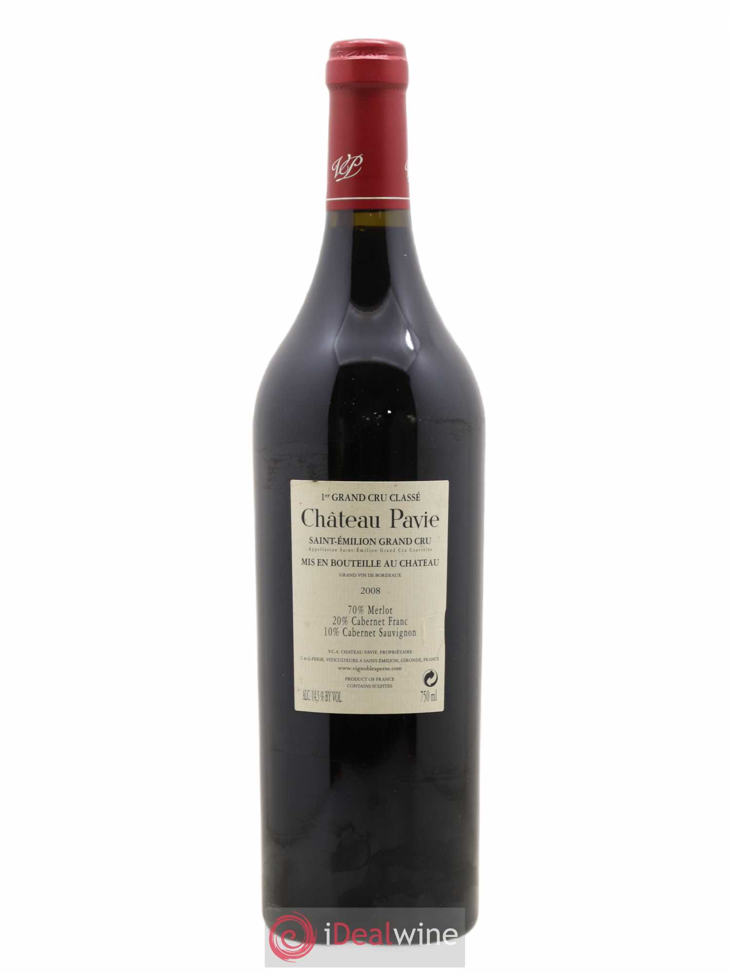Château Pavie 1er Grand Cru Classé A 2008 - Lot de 1 bouteille - 1