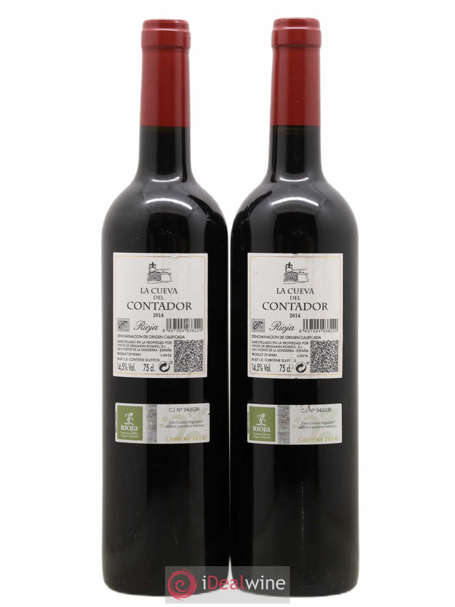 Rioja DOCA La Cueva del Contador Bodega Contador - Benjamin Romeo 2014 - Posten von 2 Flaschen - 1