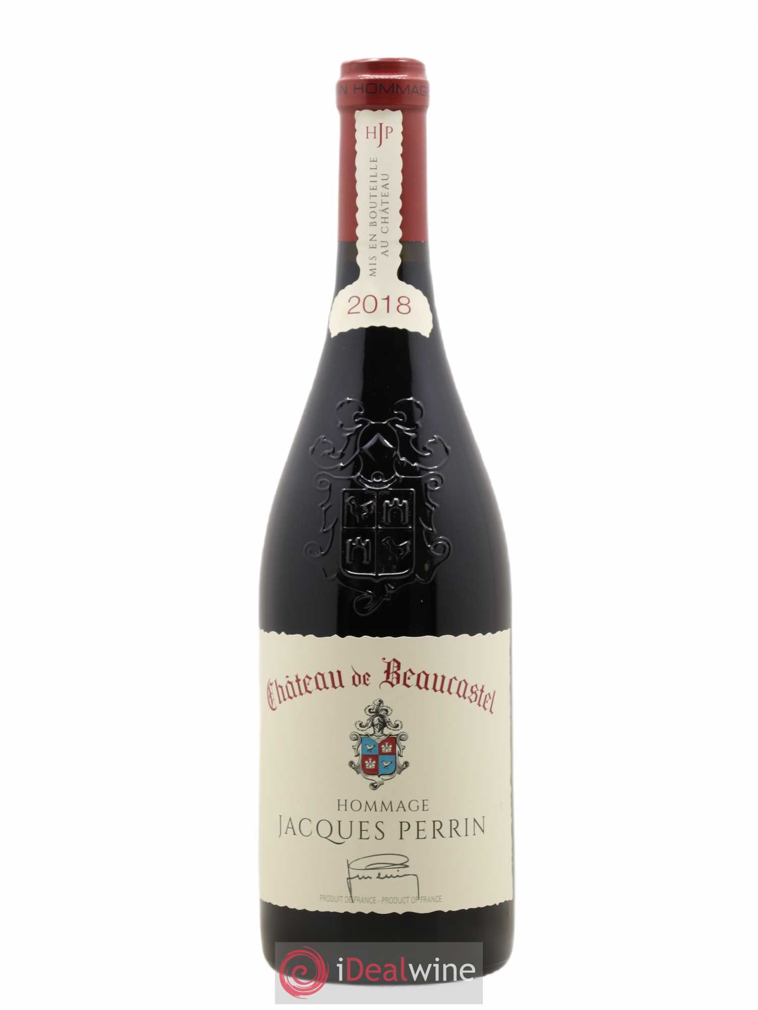 Châteauneuf-du-Pape Château de Beaucastel Hommage à Jacques Perrin Famille Perrin 2018 - Lot de 1 bouteille - 0