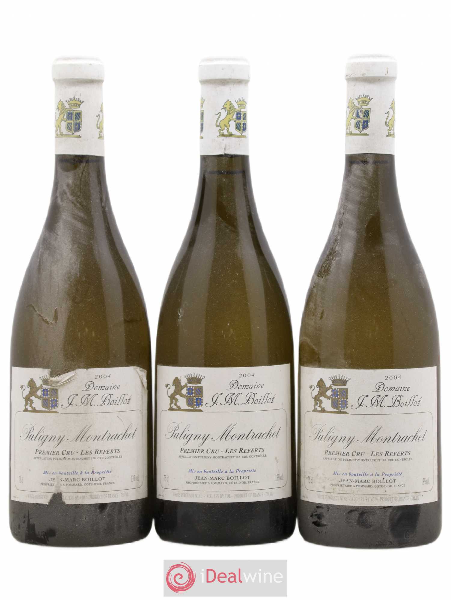 Puligny-Montrachet 1er Cru Les Referts Jean-Marc Boillot 2004 - Lot de 3 bouteilles - 0