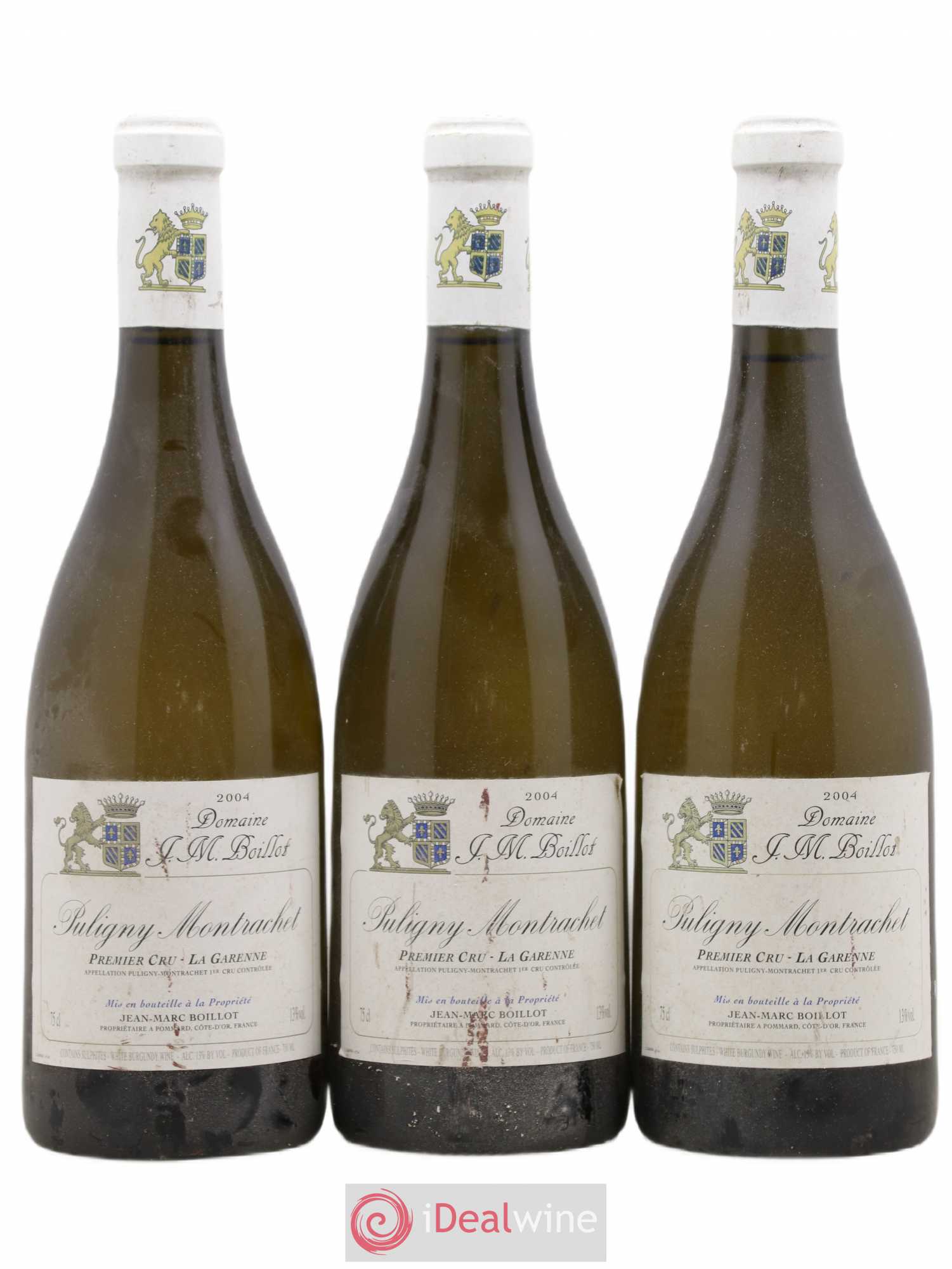 Puligny-Montrachet 1er Cru La Garenne Jean Marc Boillot 2004 - Posten von 3 Flaschen - 0