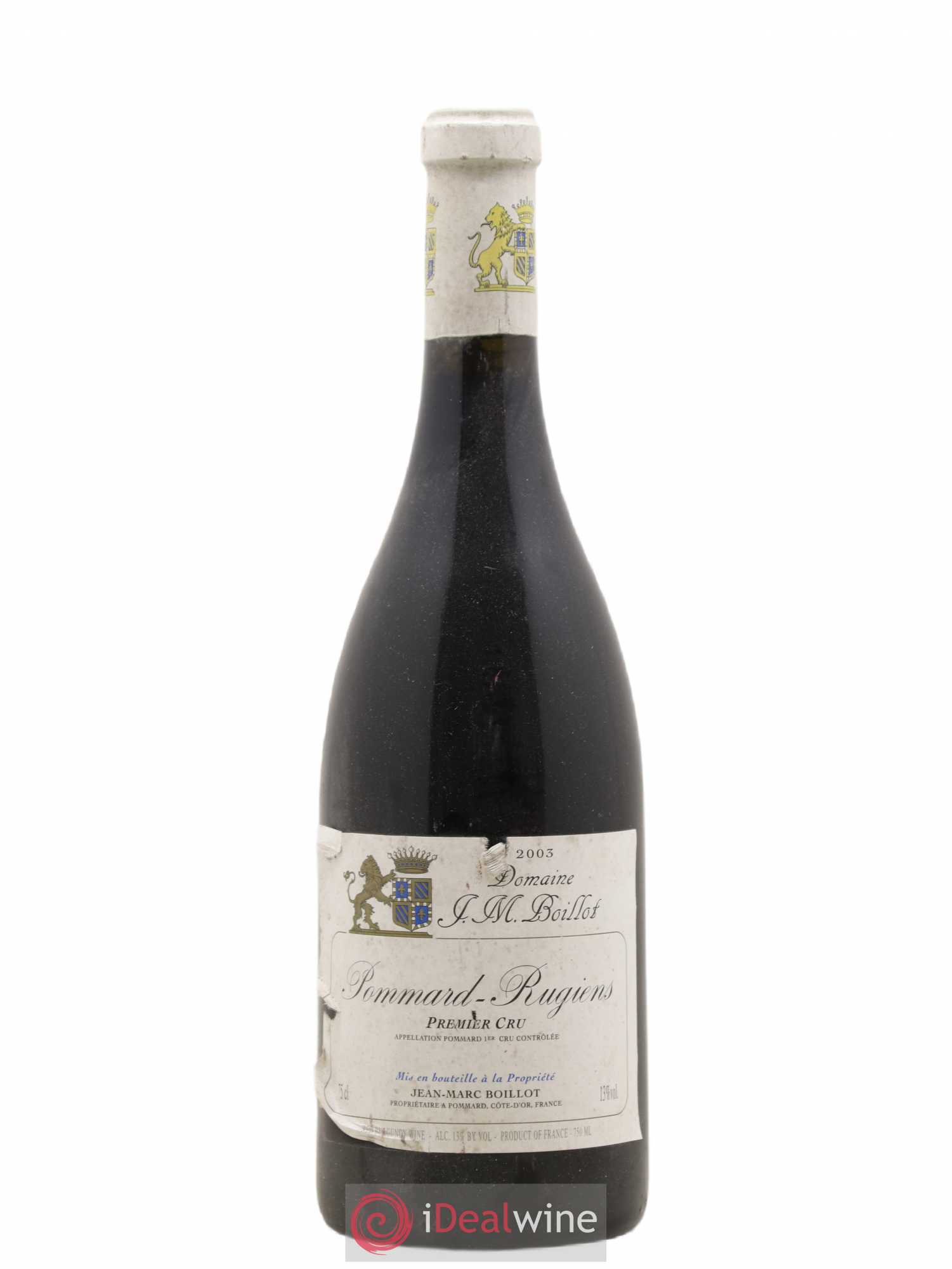 Pommard 1er Cru Rugiens Jean-Marc Boillot 2003 - Lot de 1 bouteille - 0