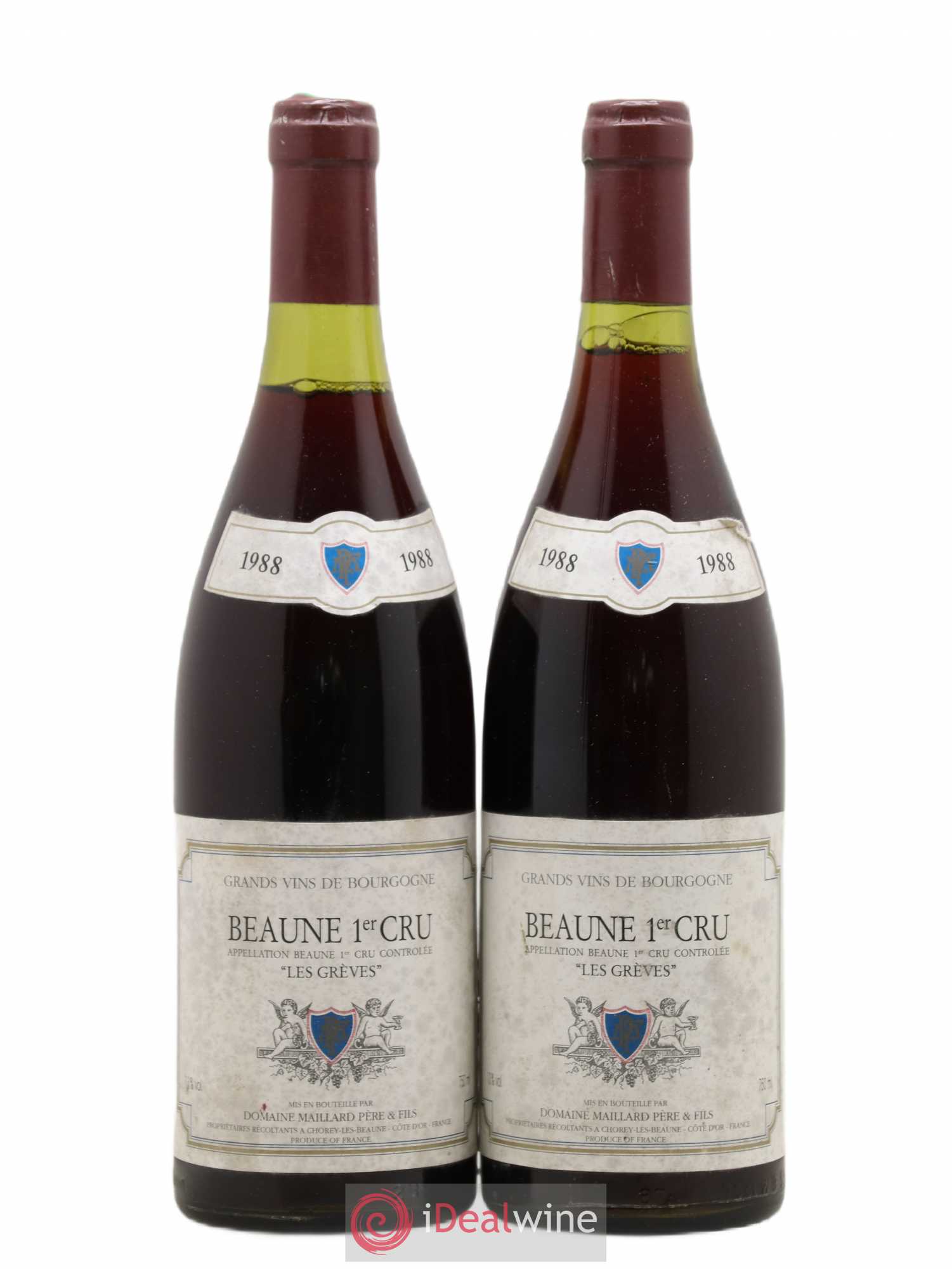 Beaune 1er Cru Les Grèves Maillard et Fils (Domaine) 1988 - Lot de 2 bouteilles - 0