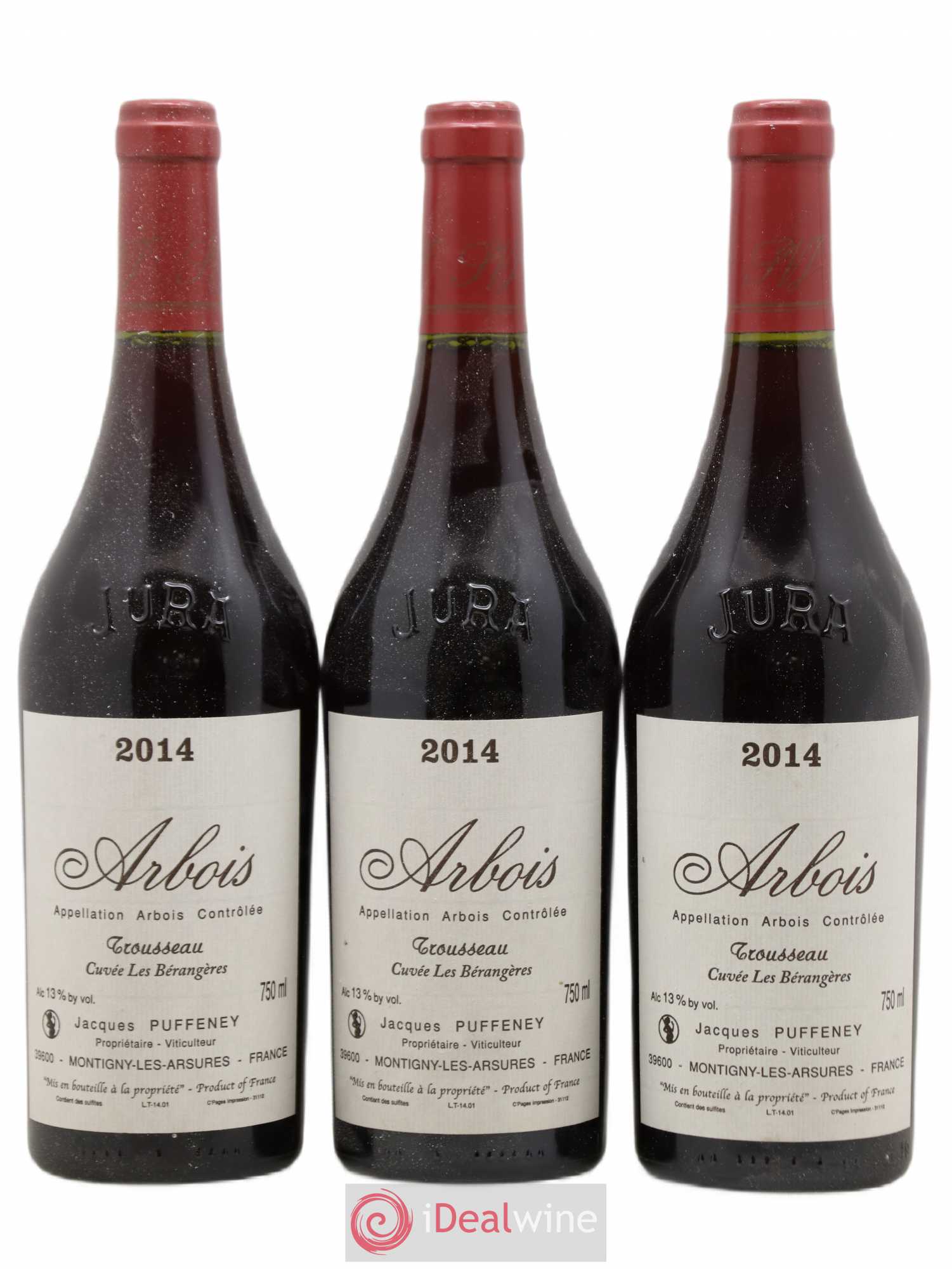 Arbois Trousseau Cuvée Les Bérangères Jacques Puffeney 2014 - Lot de 3 bouteilles - 0
