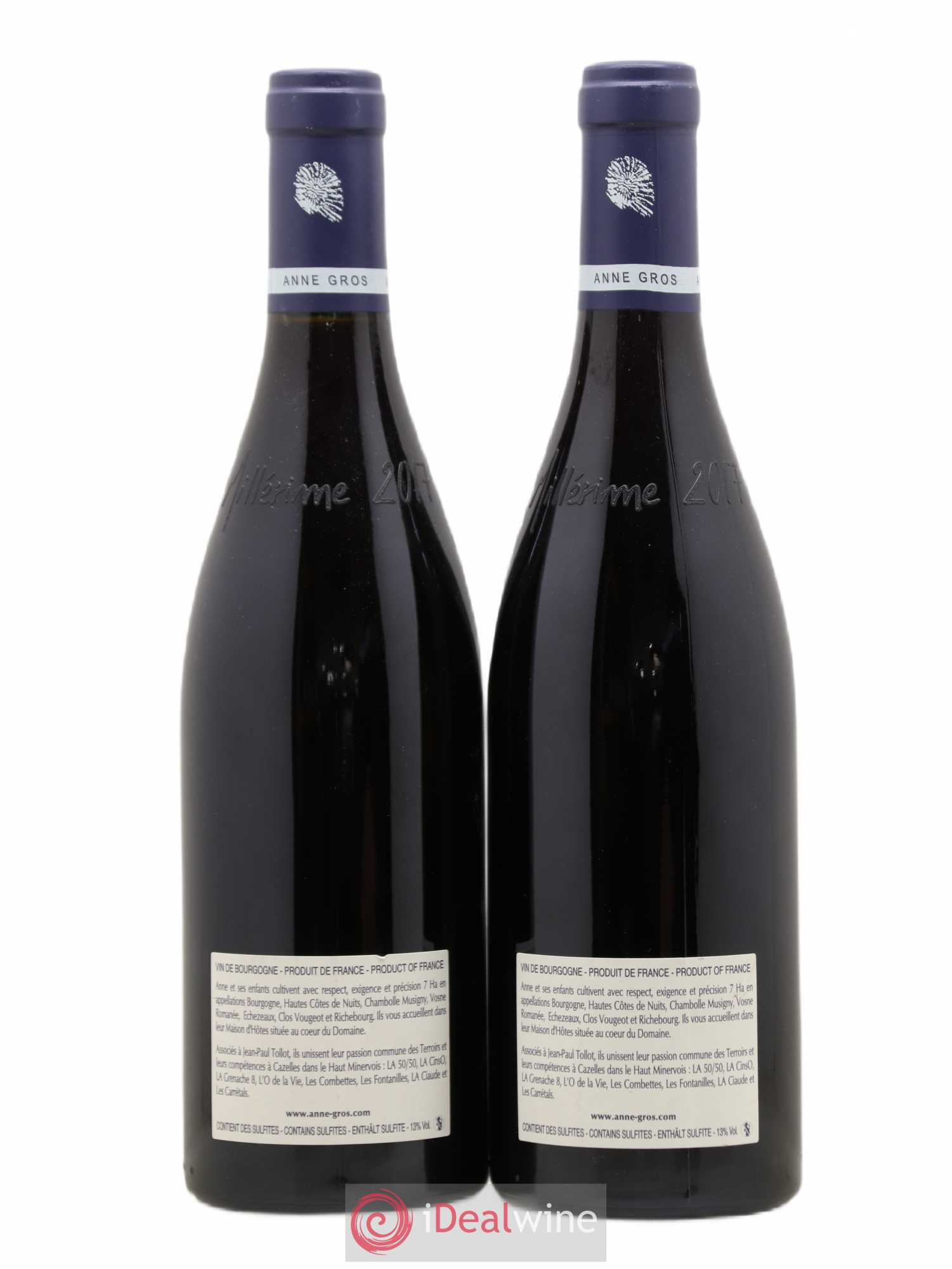Clos de Vougeot Grand Cru Le Grand Maupertui Anne Gros 2017 - Lot de 2 bouteilles - 1