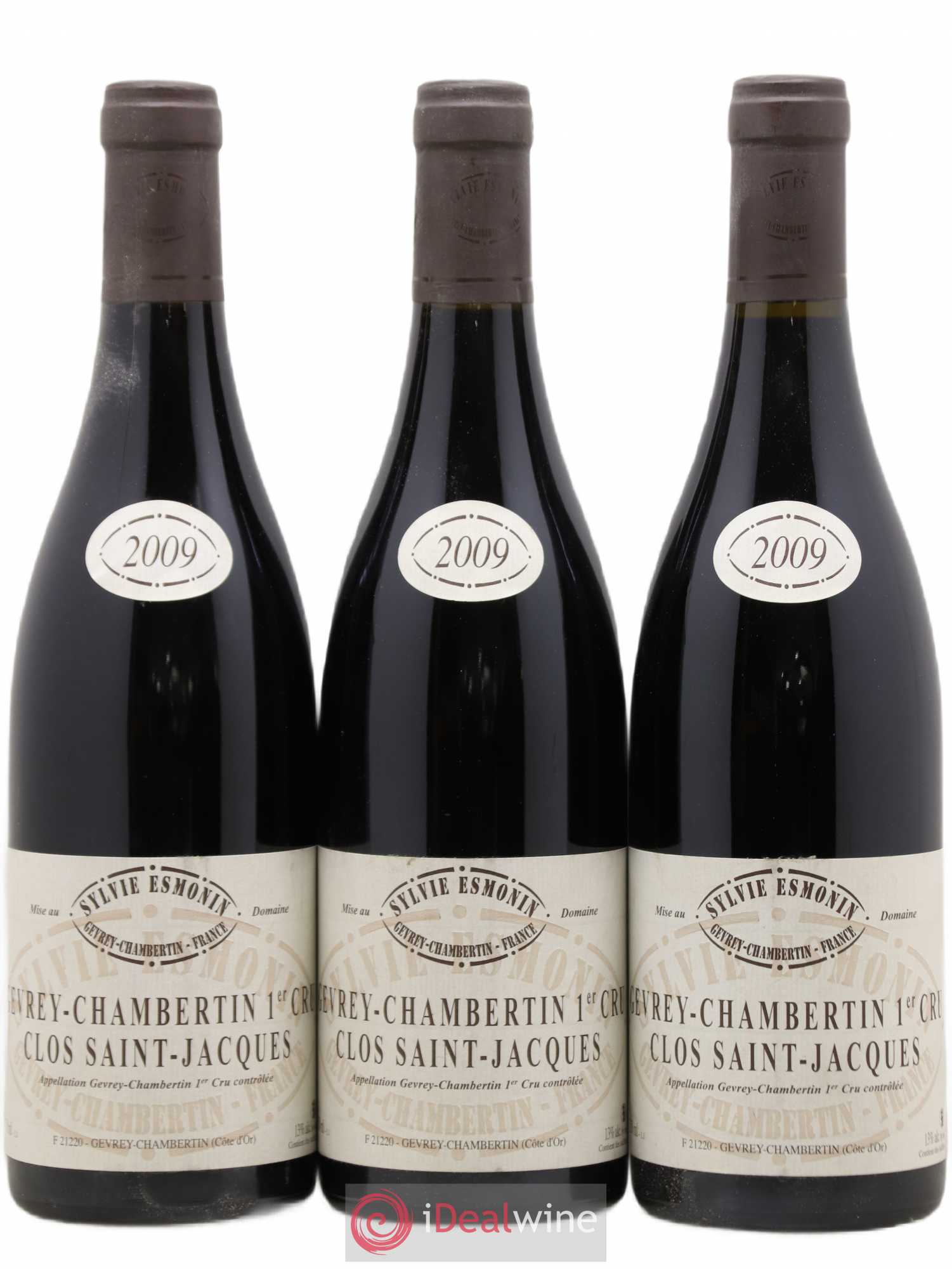 Gevrey-Chambertin 1er Cru Clos Saint Jacques Sylvie Esmonin 2009 - Lot de 3 bouteilles - 0